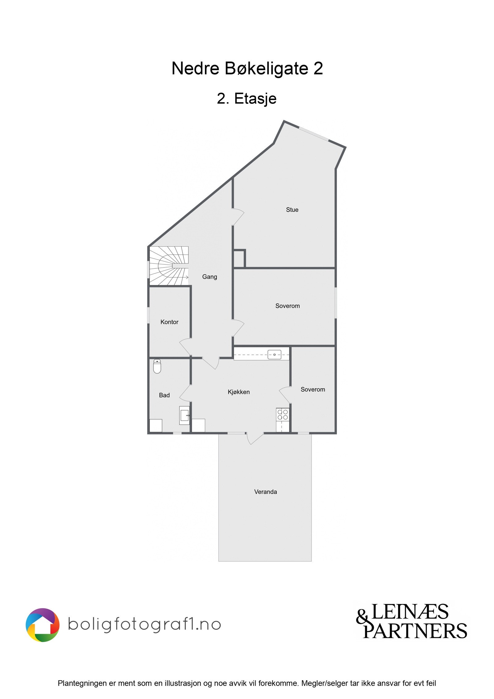 Plantegning 2. etasje Galleribilde
