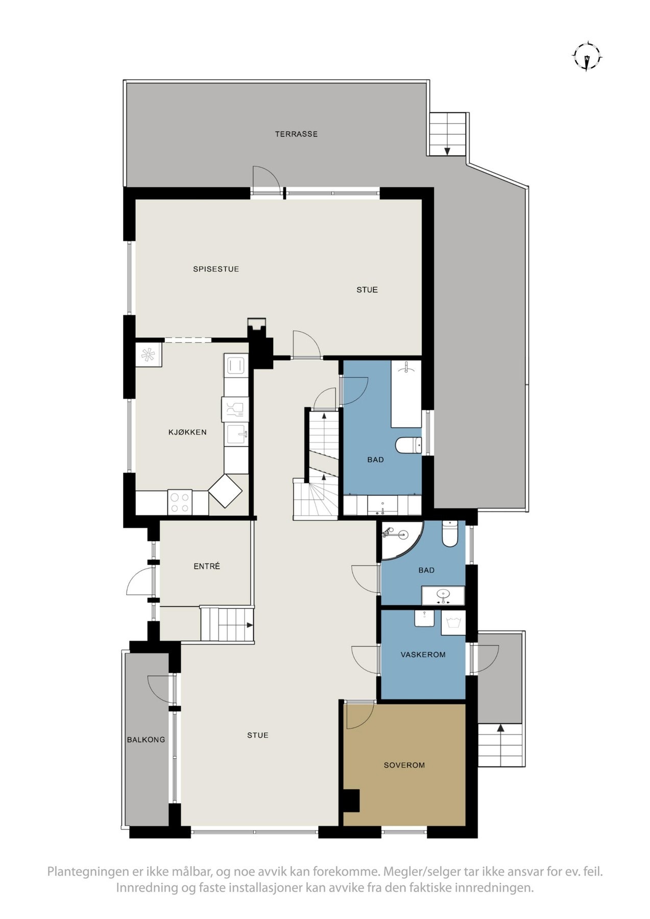 Planskisser - Hovedetasje. Galleribilde