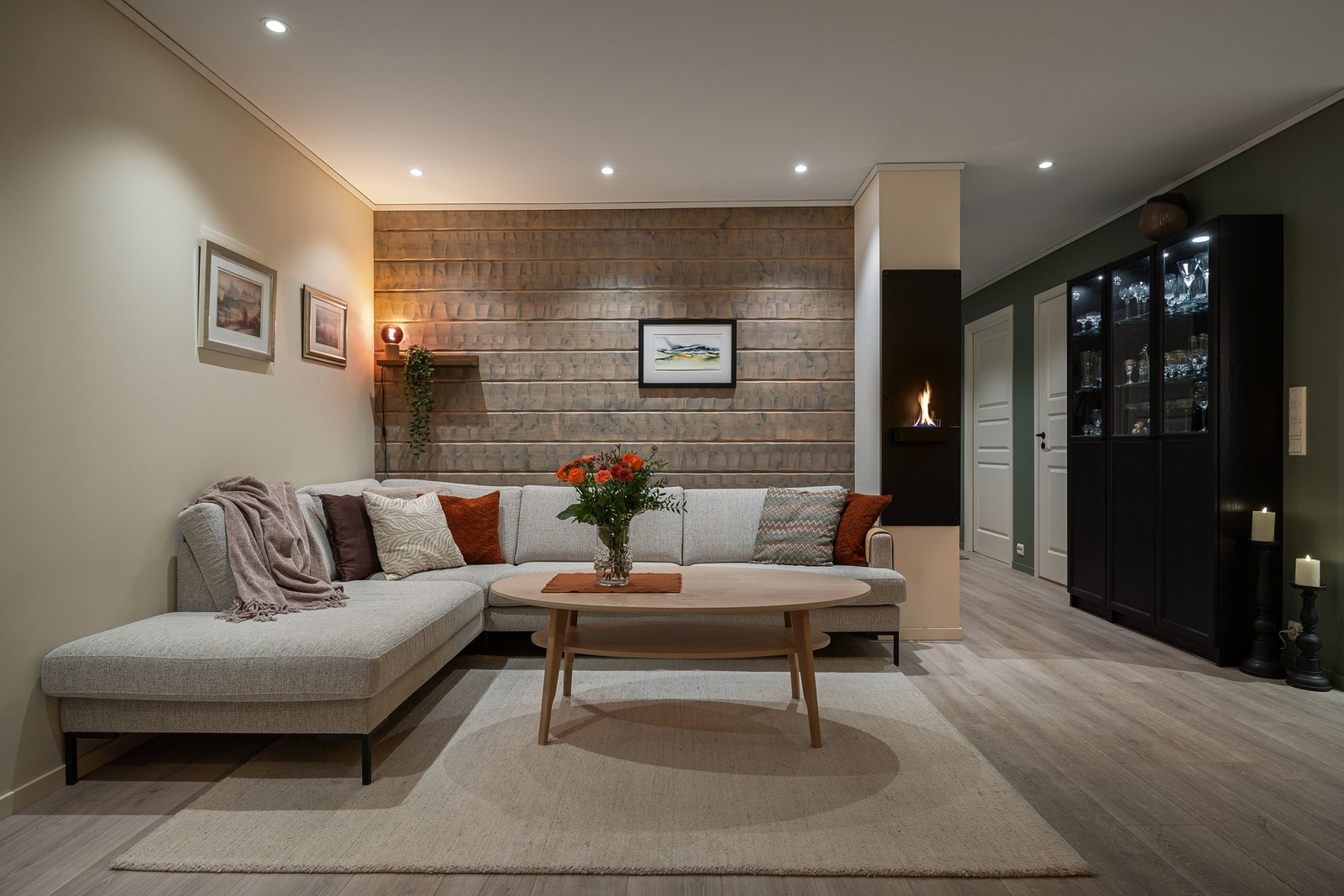 Arealeffektiv planløsning med stue/kjøkken på 29 kvm. Galleribilde