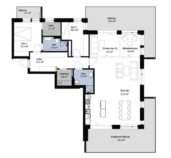 Plantegning Galleribilde