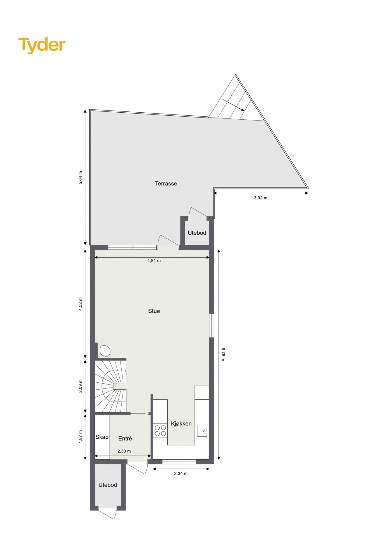 Plantegning - 1. etasje. Galleribilde