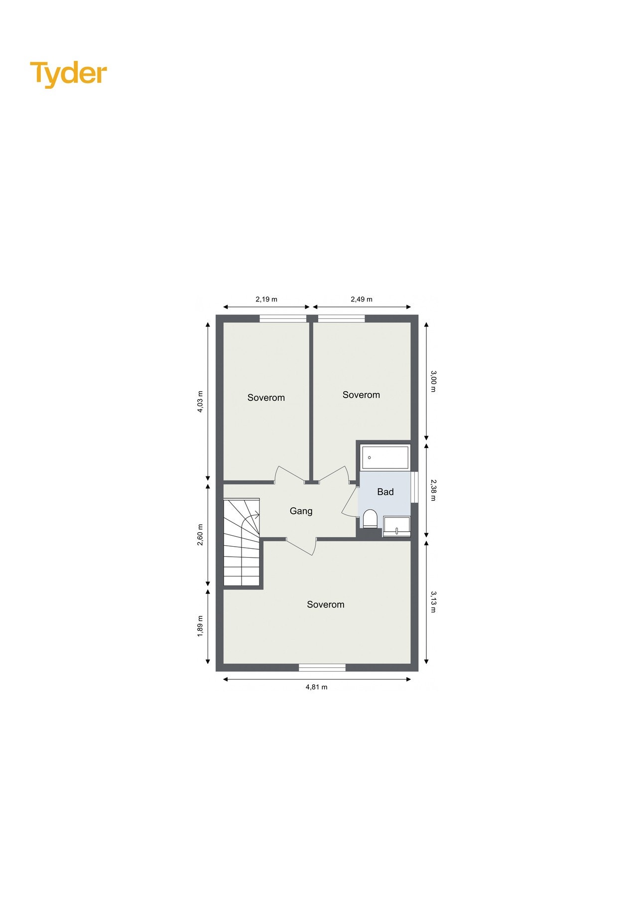 Plantegning 2. etasje. Galleribilde