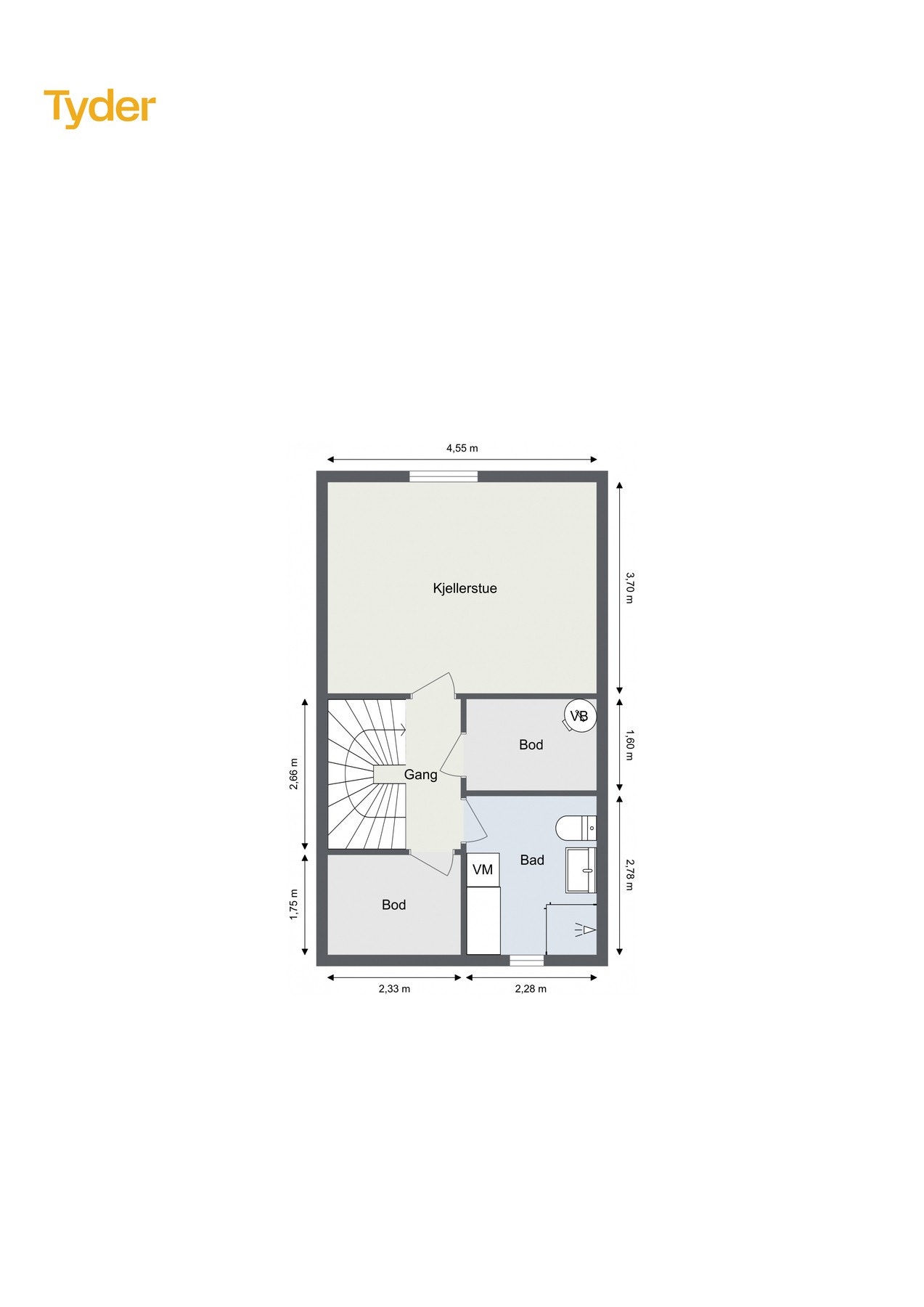 Plantegning underetasje. Galleribilde