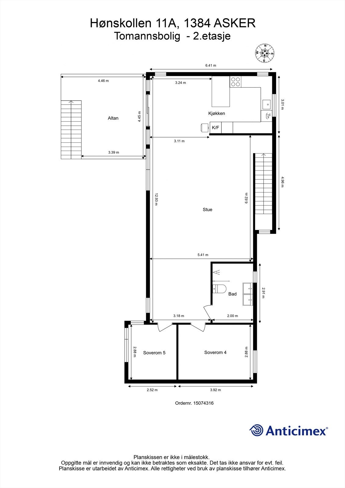 Plantegning 2.etasje Galleribilde
