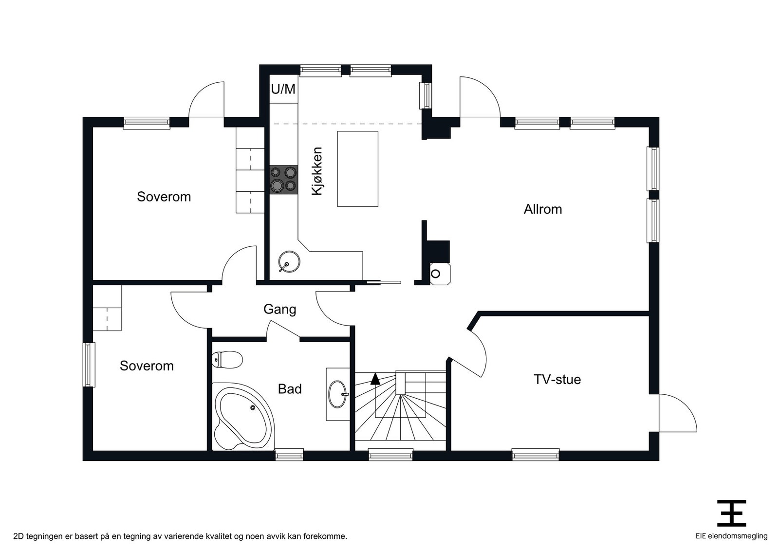 Plantegning 2. etasje Galleribilde
