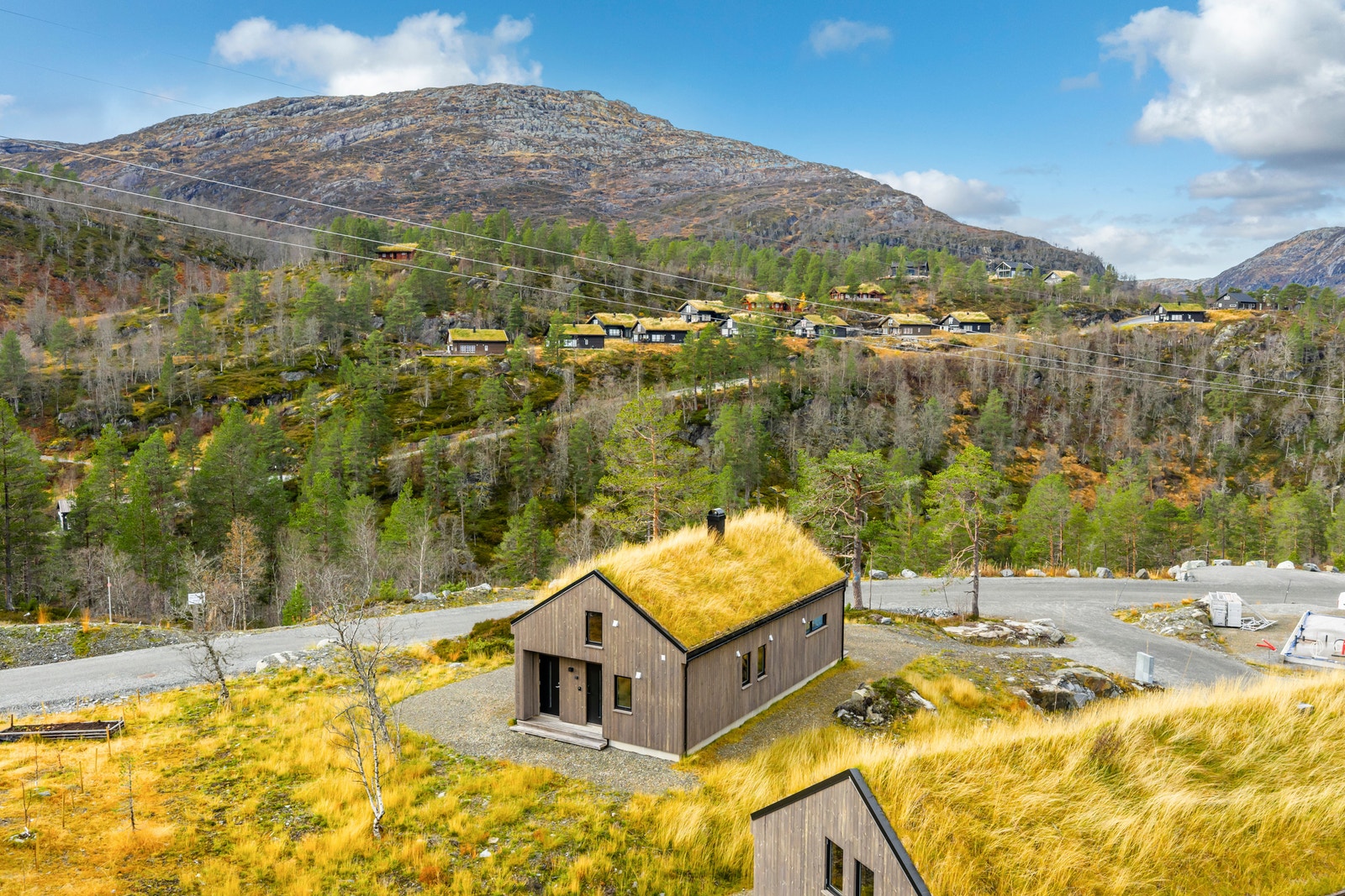 Hytte Mist 66 Tomt T2.6 Langedalsåsen dronefoto Galleribilde