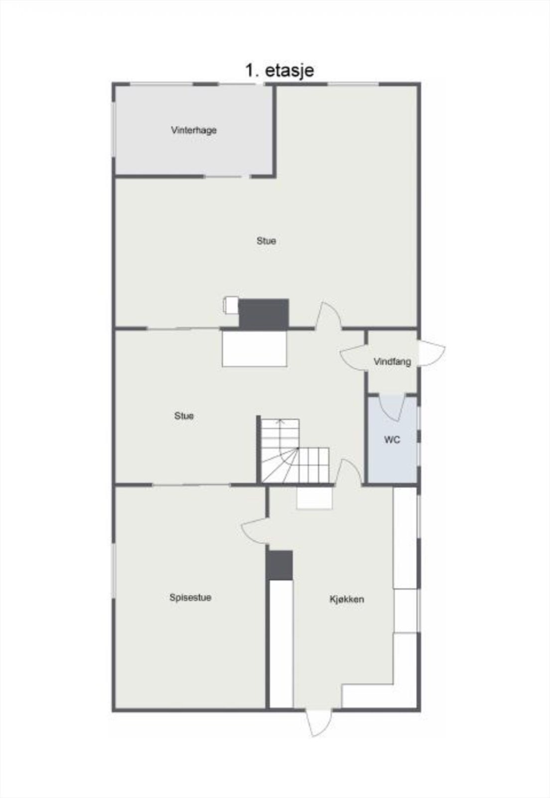 Plantegning 1. etasje (tar forbehold om feil). Galleribilde