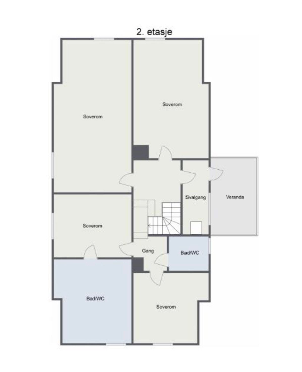 Plantegning 2. etasje (tar forbehold om feil). Galleribilde