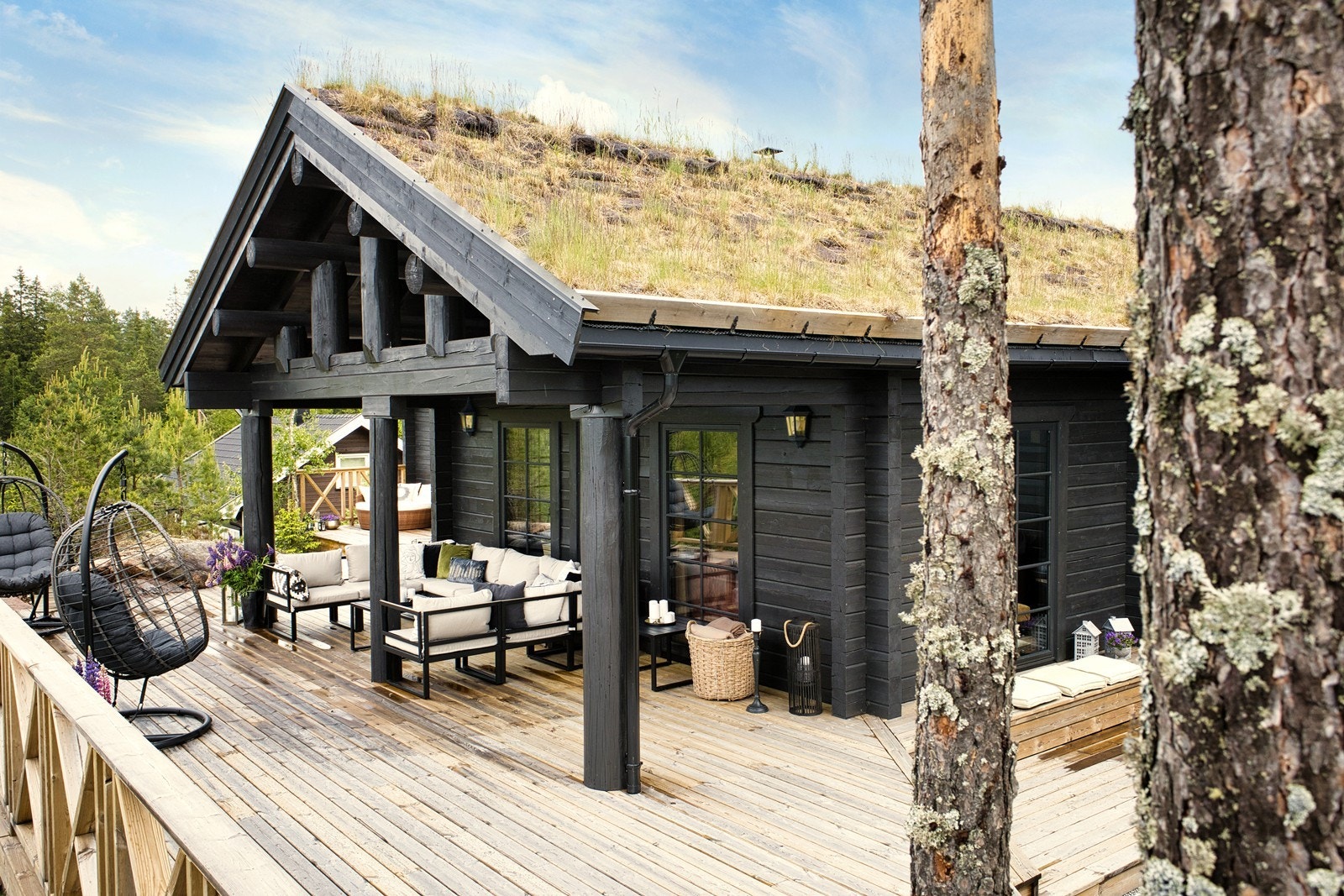 Med et areal på ca. 88 kvm kan terrassen enkelt innredes i ulike soner Galleribilde