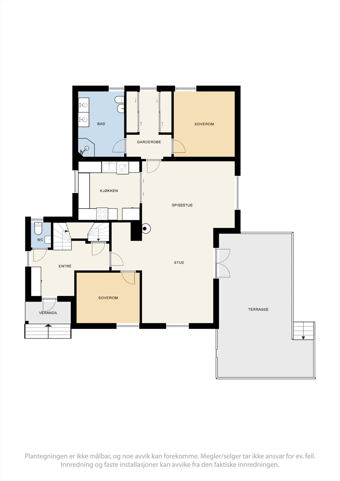 Første etasje - Se punkt "ferdigattest". Galleribilde