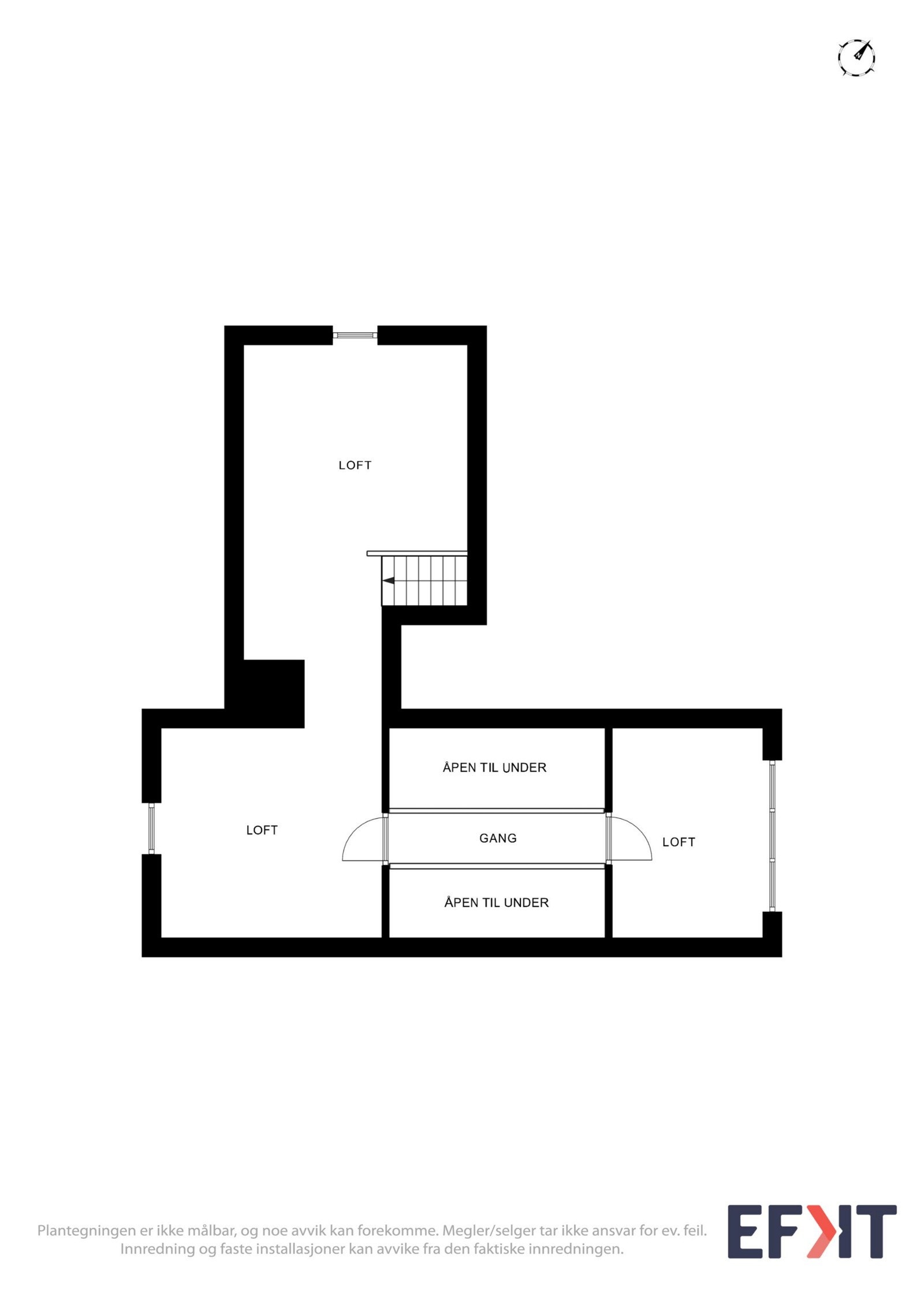 Planskisse loftsetasje Galleribilde