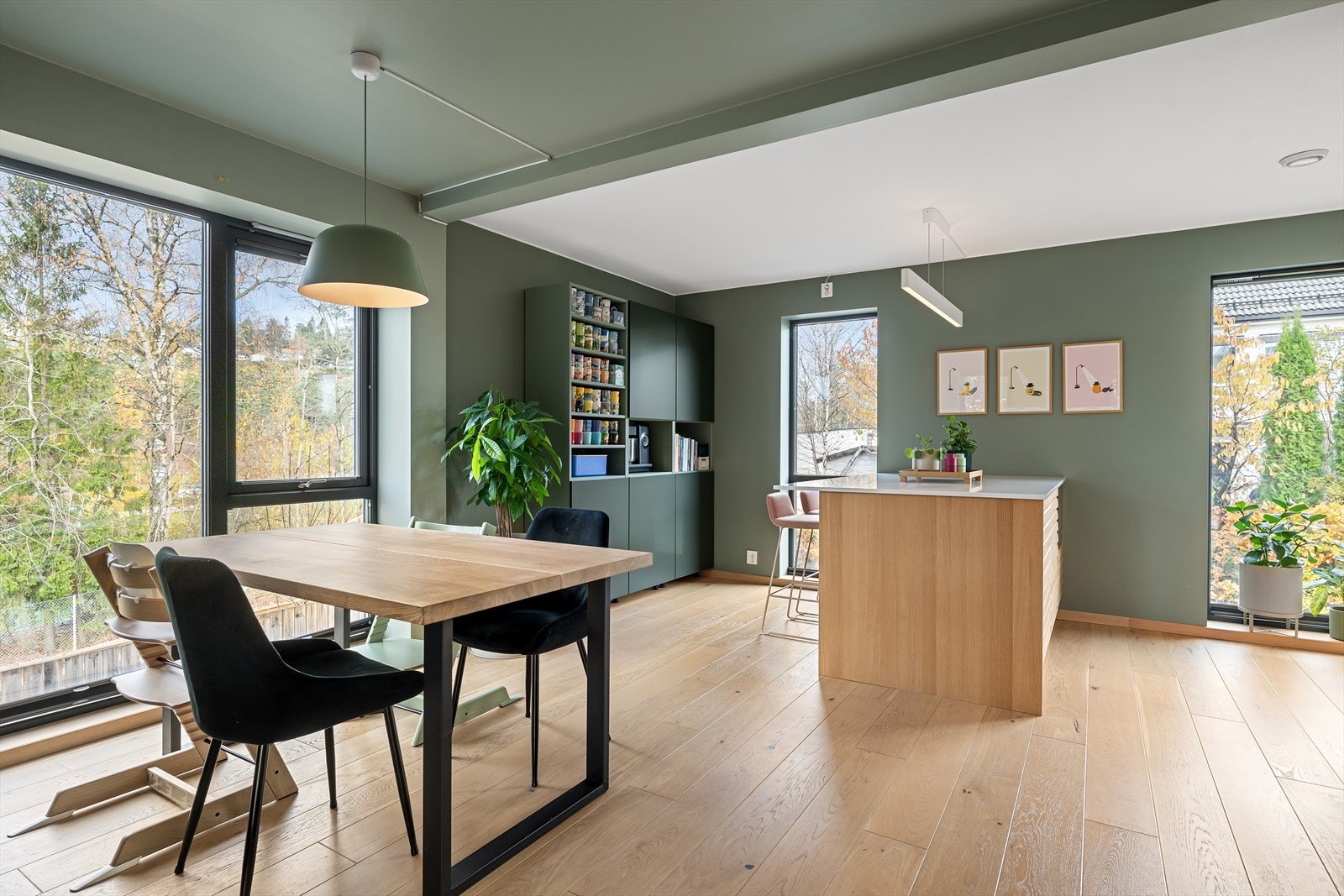 Flott enstavs eikeparkett Galleribilde