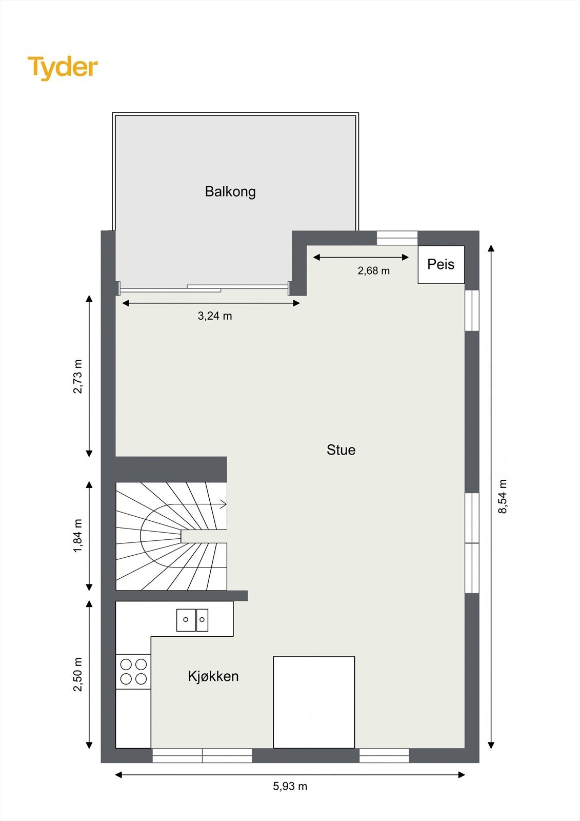Plantegning 2. etasje Galleribilde
