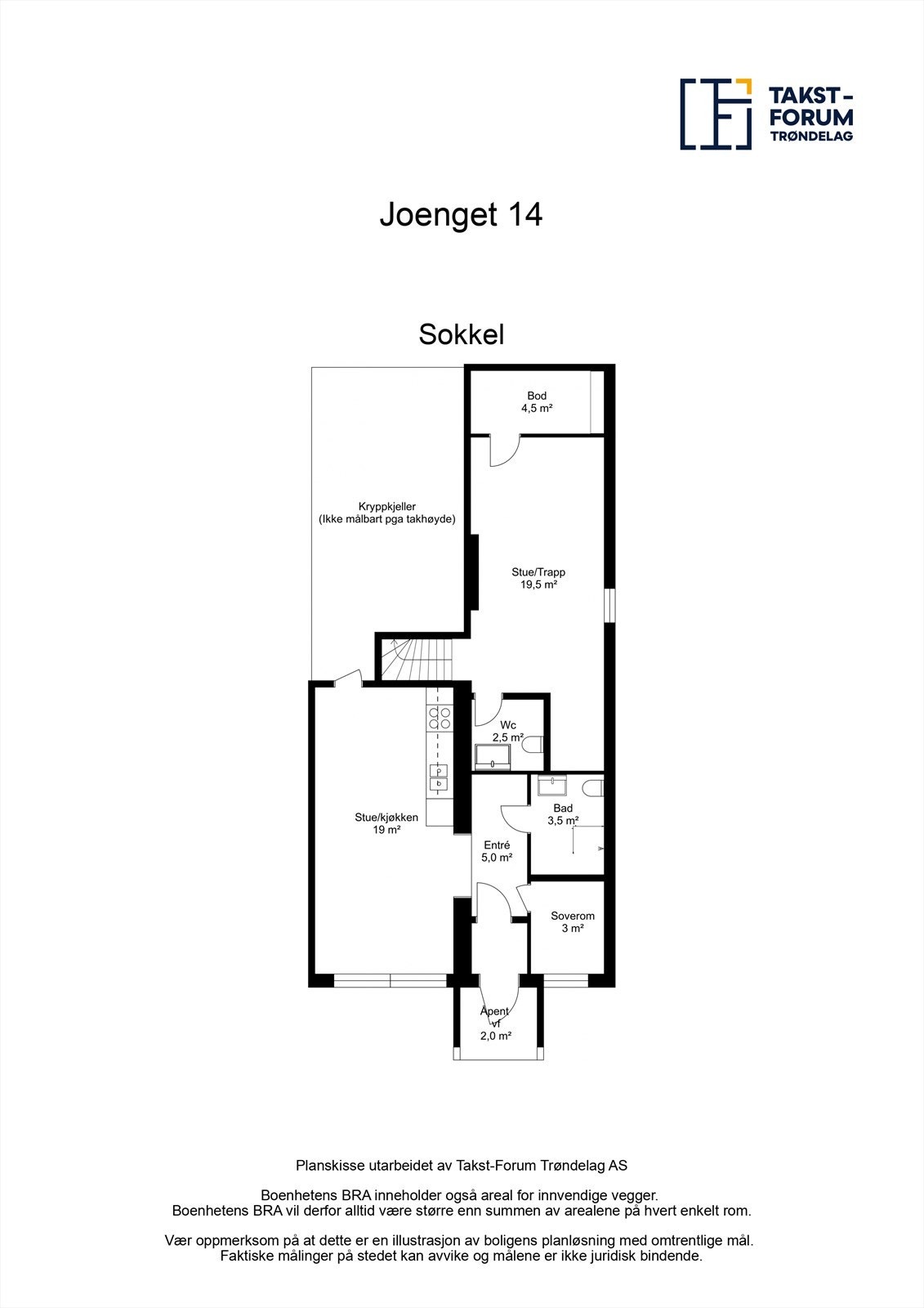 Planskisse sokkel Galleribilde