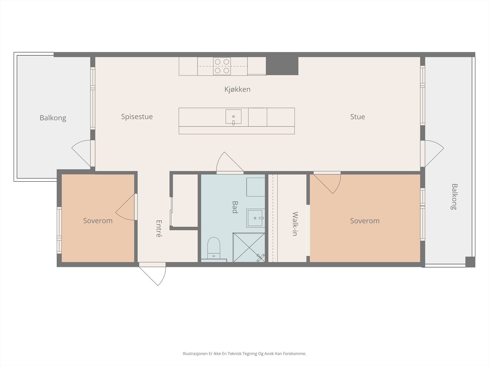 Plantegning av leiligheten. Galleribilde