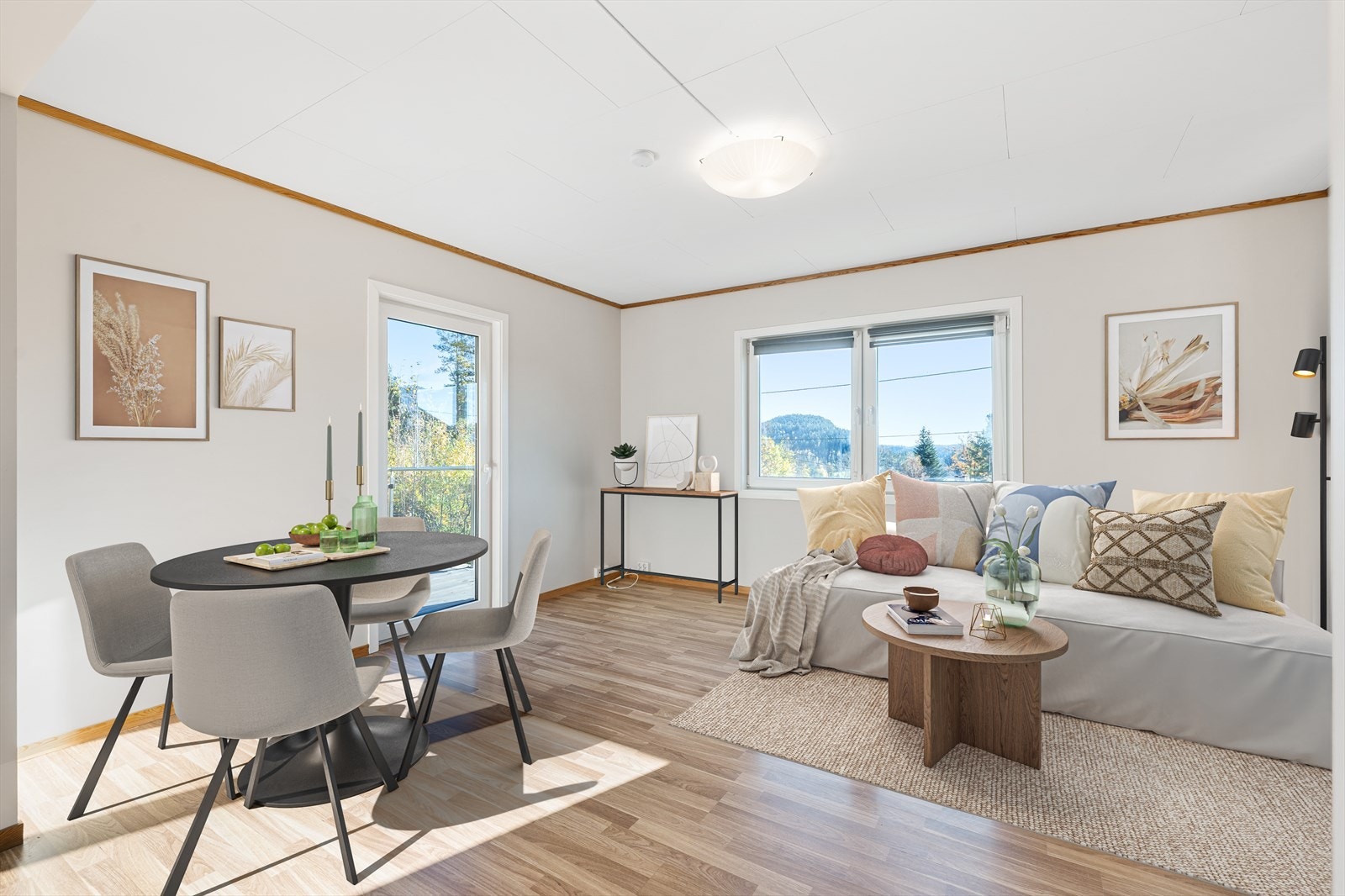 Stue (møbleringen er en illustrasjon med digital møblering) Galleribilde