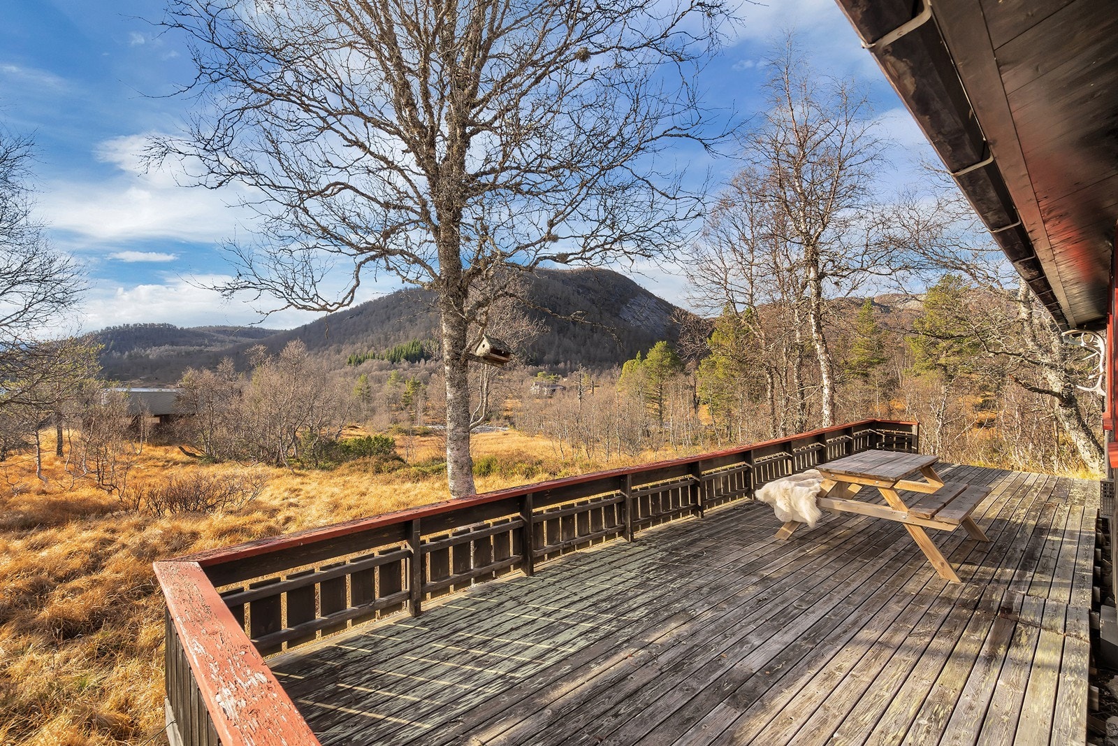 Nydelig utsikt fra veranda; her er rekreasjonsmulighetene store! Galleribilde