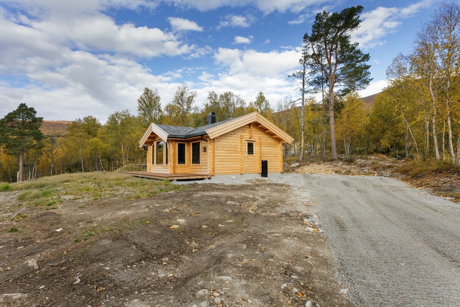 Gruslagt adkomst og parkeringsarealer Galleribilde