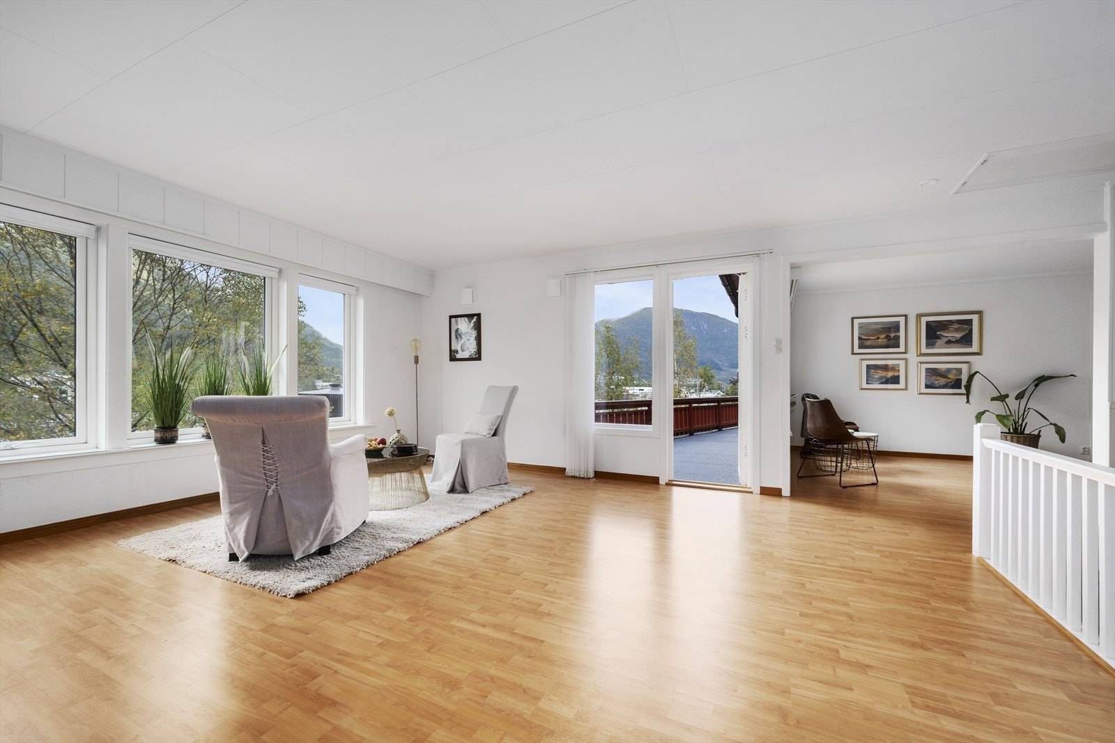 Fra stuen er det tilkomst til veranda. Galleribilde