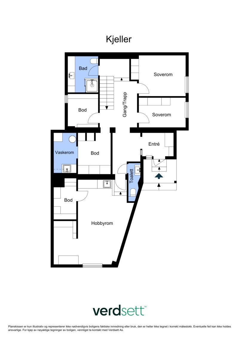 Plantegning 2D - 1. etasje Galleribilde