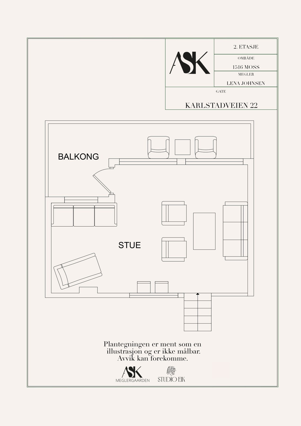 Plantegning 2. etasje Galleribilde