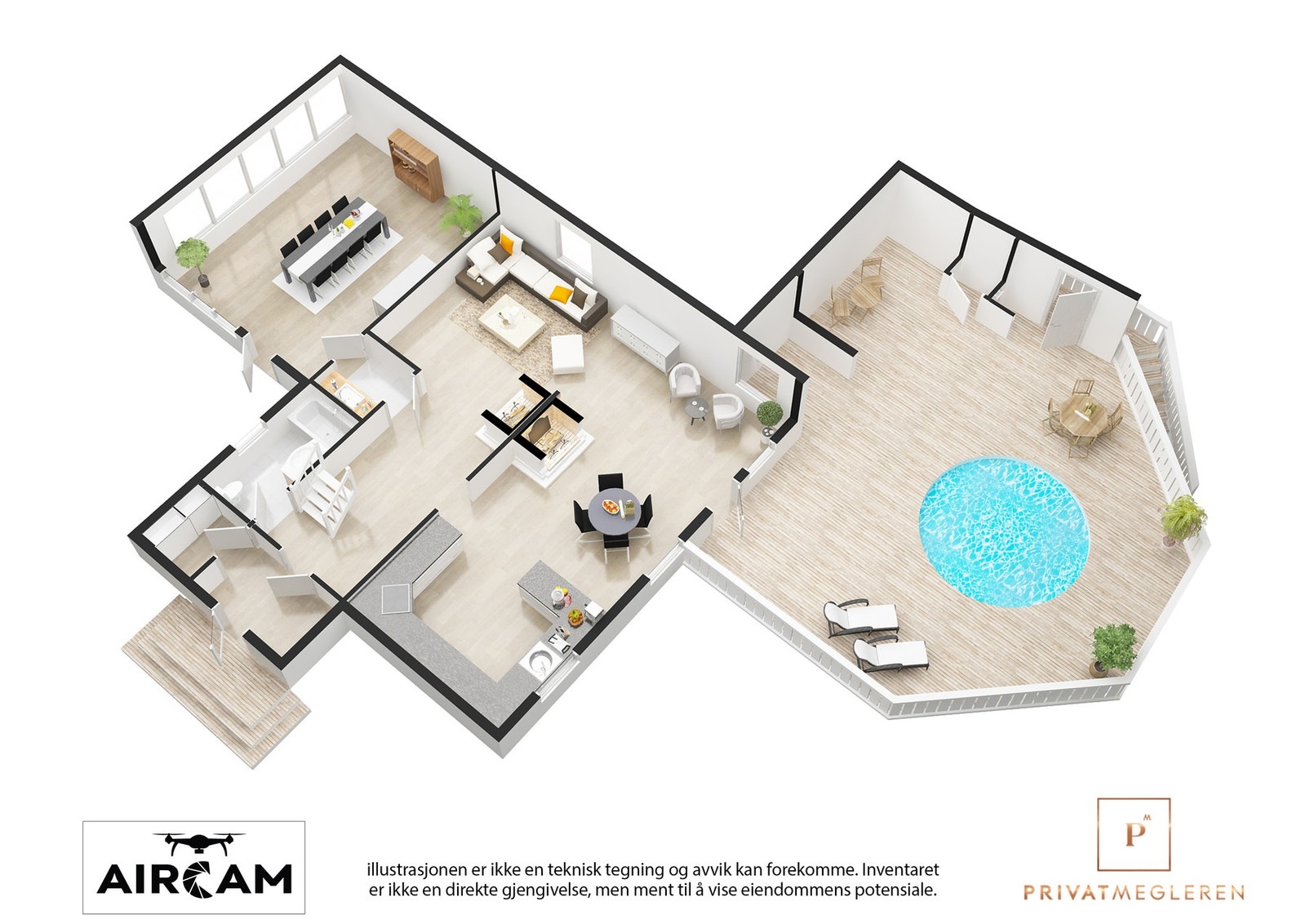 Plantegning illustrasjon 1. etasje Galleribilde