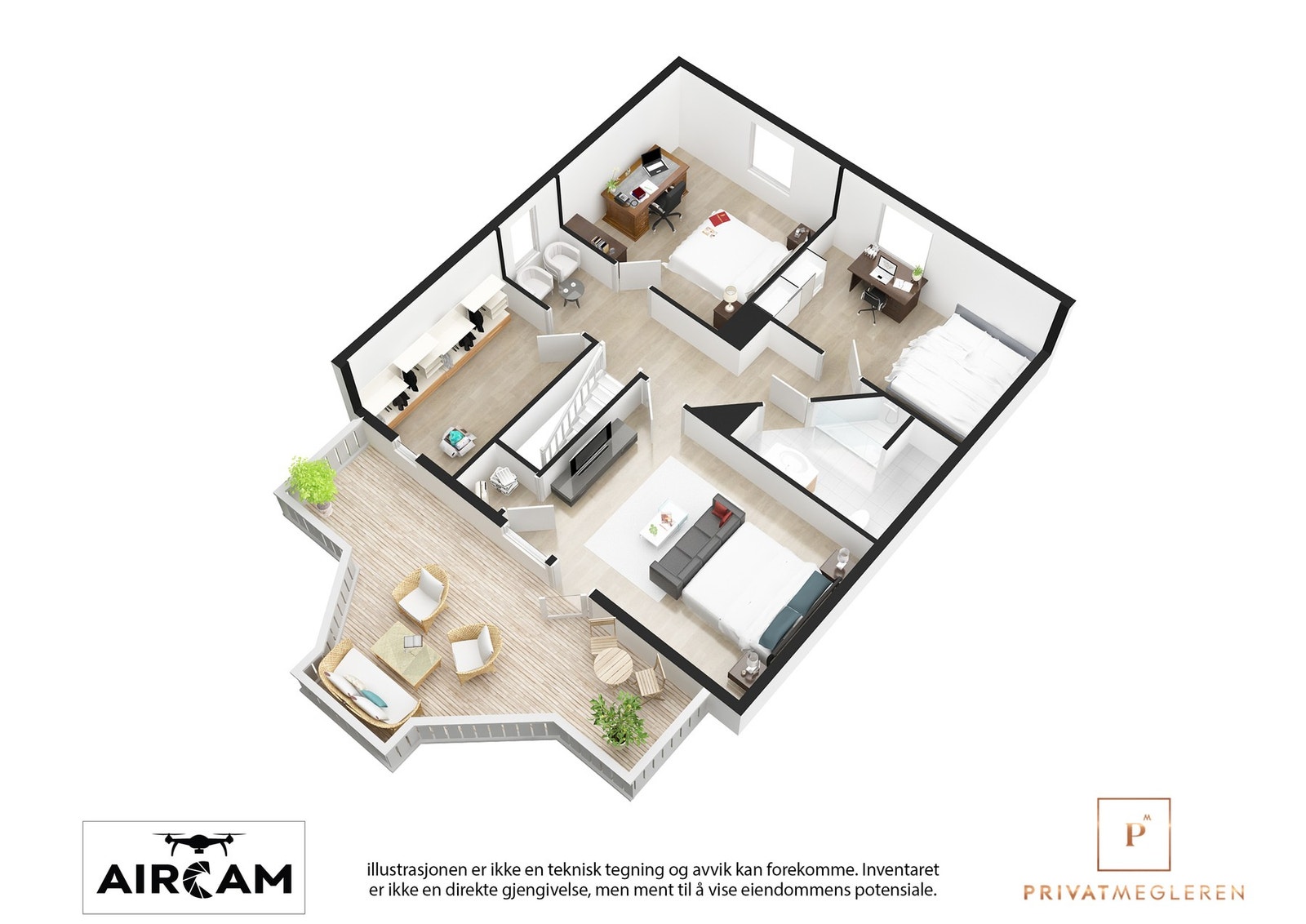 Plantegning illustrasjon 2. etasje Galleribilde