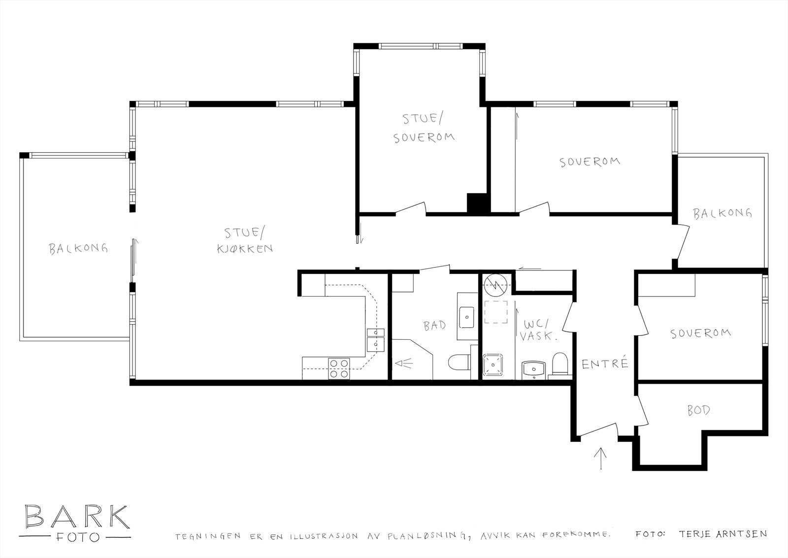 Plantegning | 4-roms toppleilighet Galleribilde