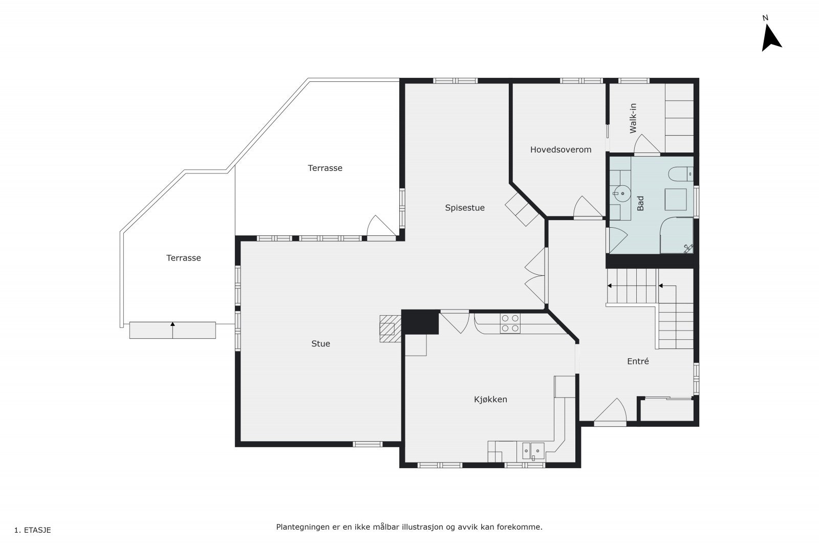 Plantegning 1.etasje Galleribilde