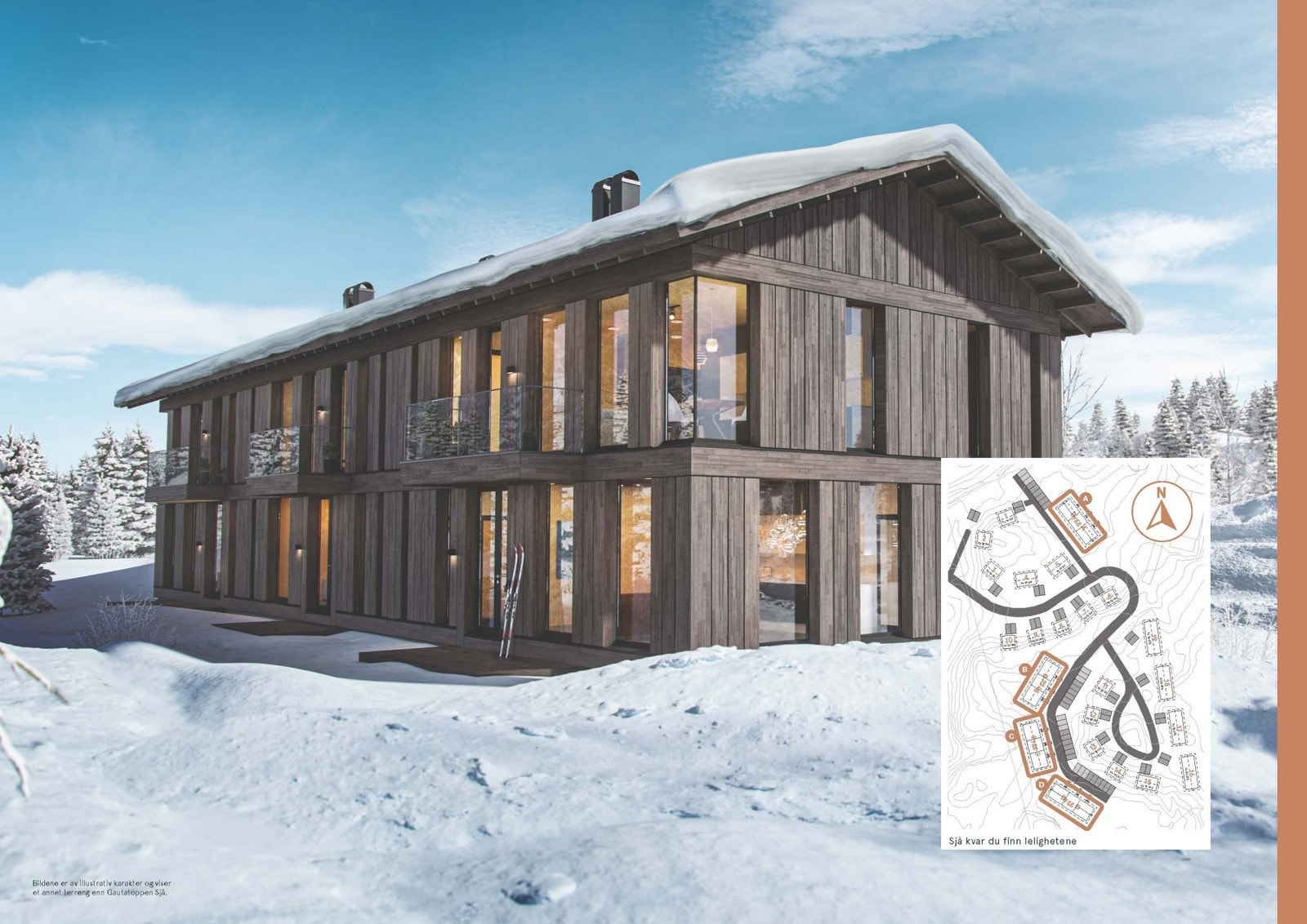 Områdekart for Gaustatoppen Sjå Galleribilde