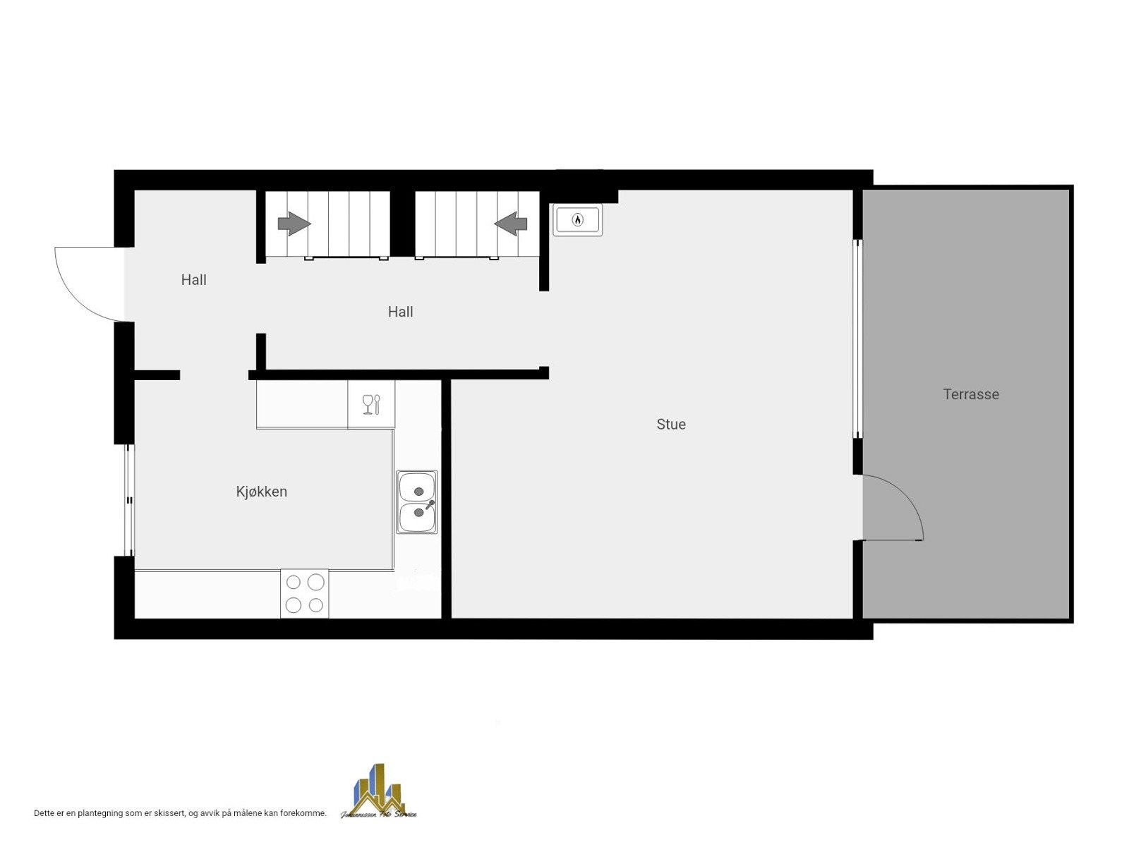 Plantegning 1. etasje. Galleribilde
