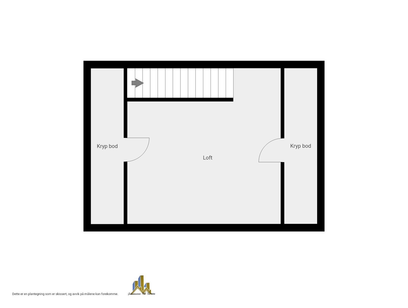Plantegning loft. Galleribilde