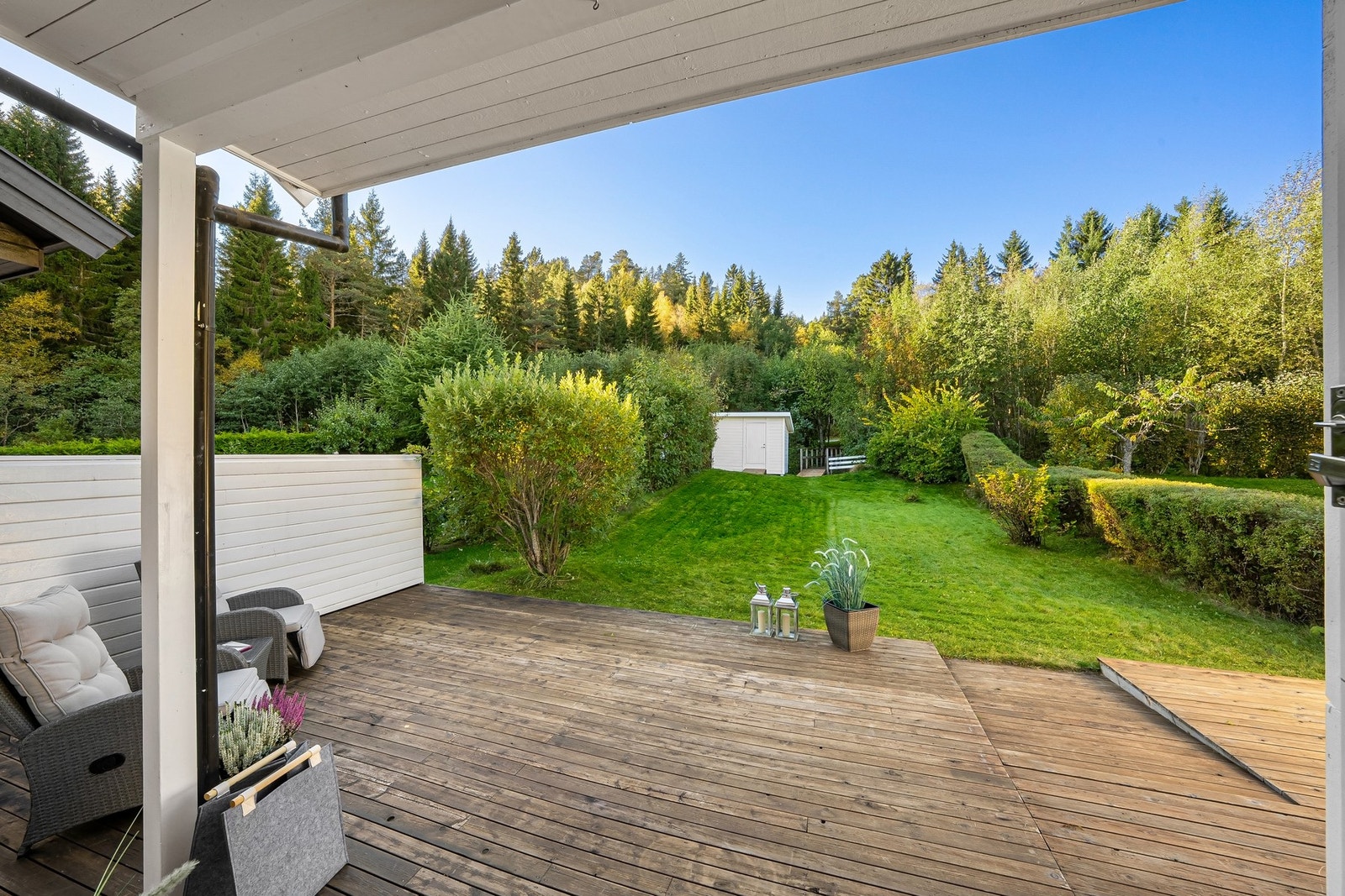 Terrassen er delvis overbygd. Galleribilde