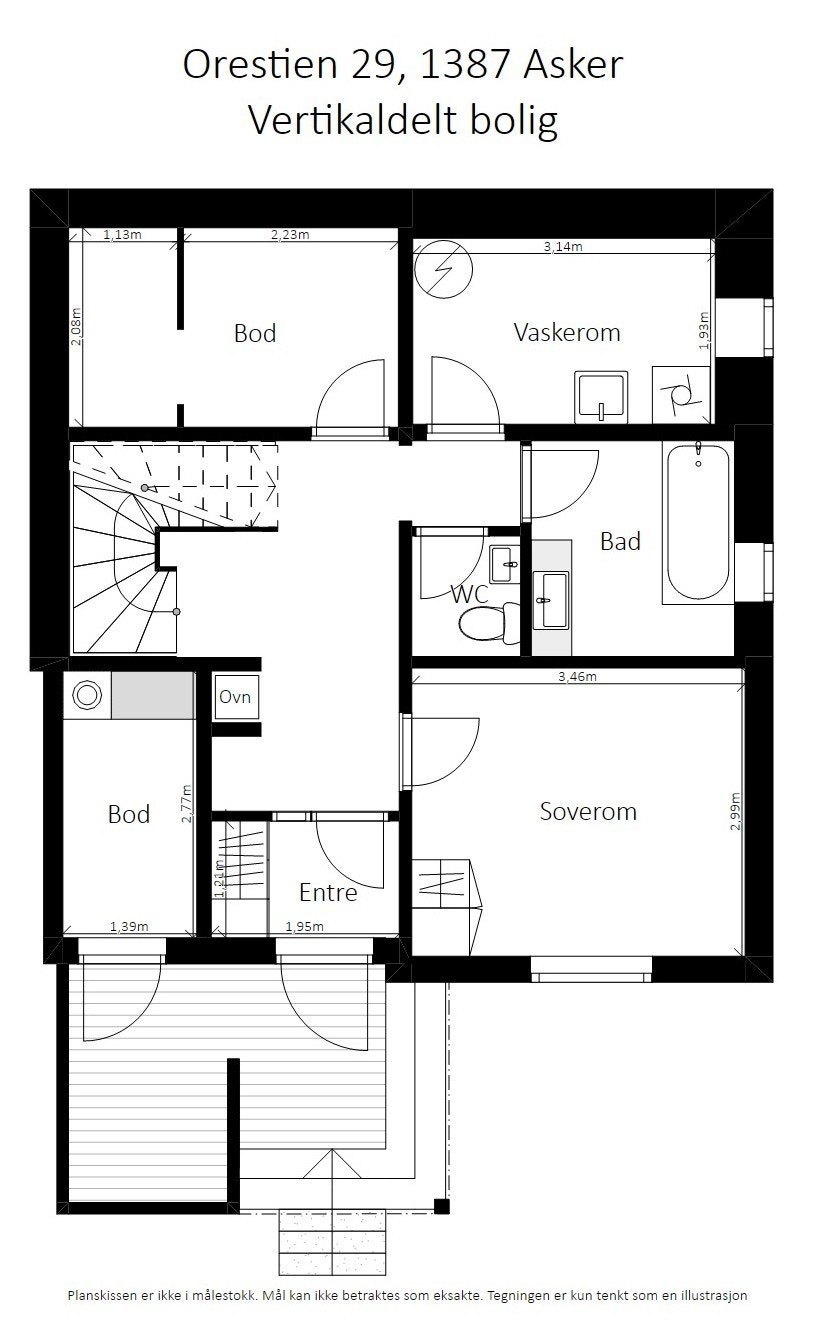 Plantegning underetasje. Galleribilde