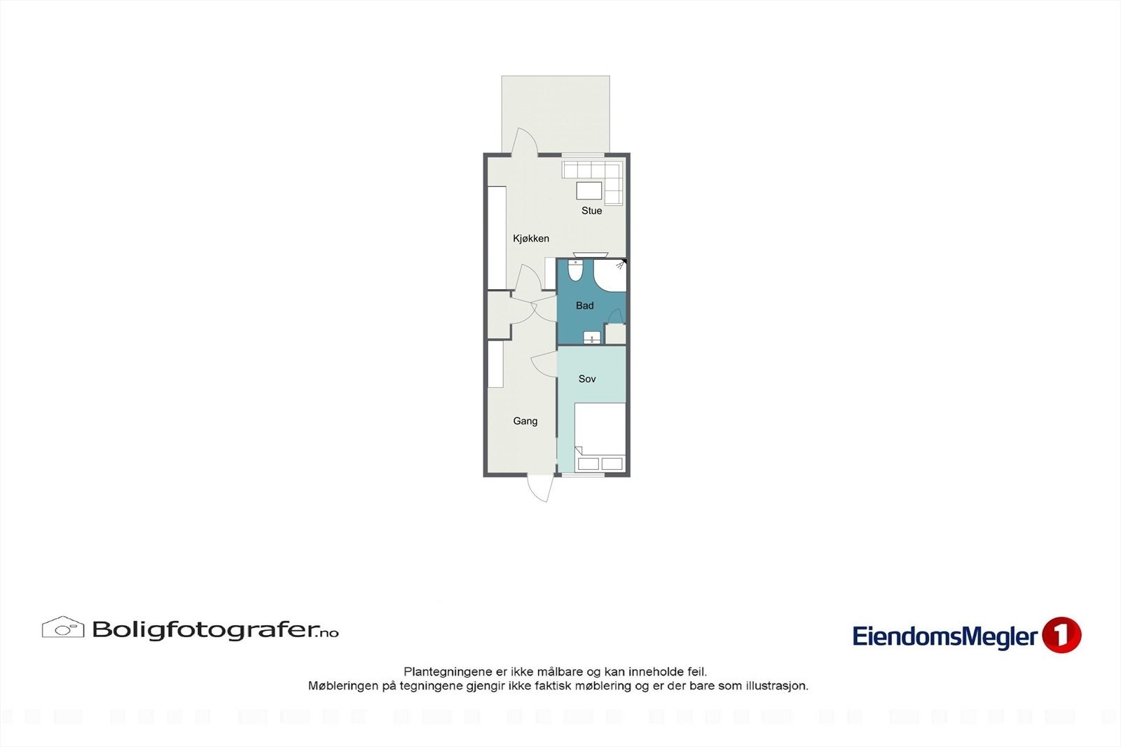 Leilighetens planløsning. Galleribilde