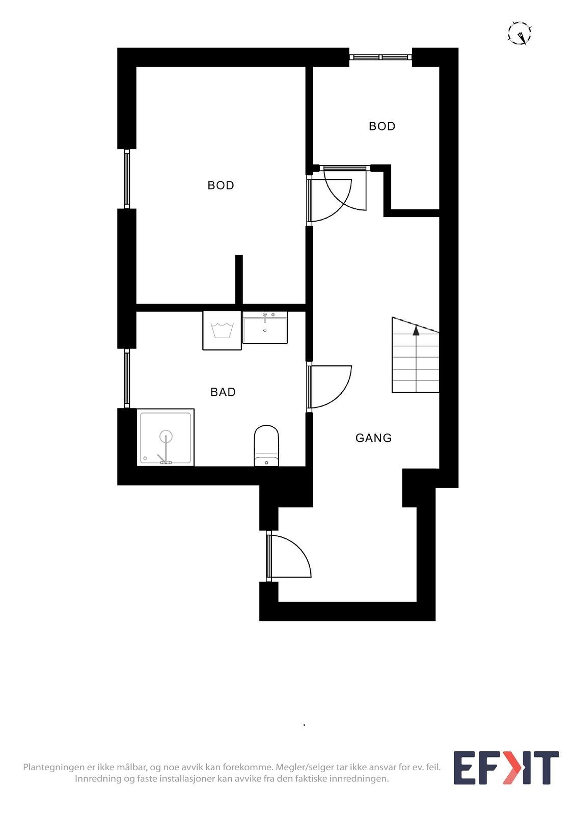 Plantegning over kjeller. Galleribilde