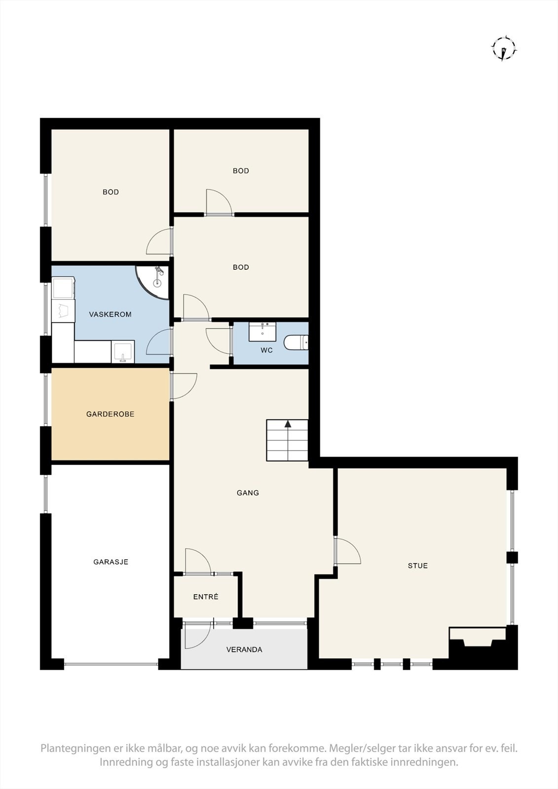 Plantegning underetasje. Galleribilde