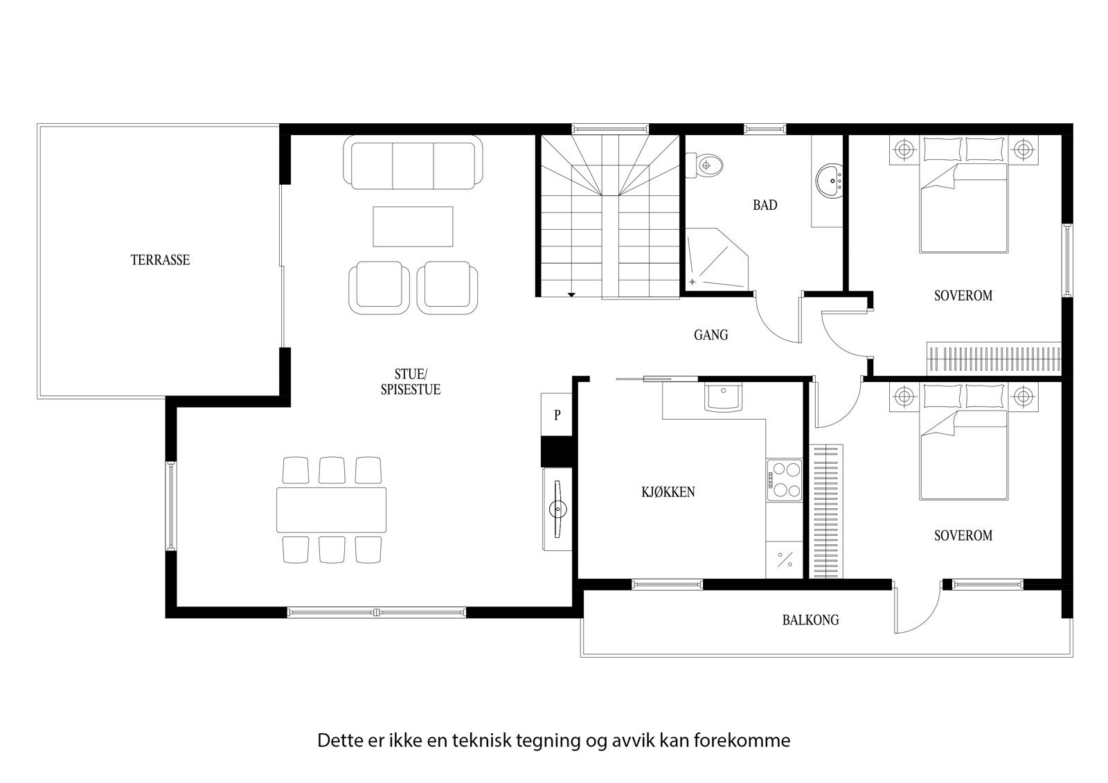 Plantegning 1. etasje Galleribilde