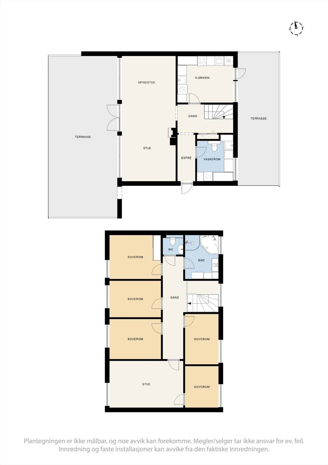 Plantegning begge plan Galleribilde