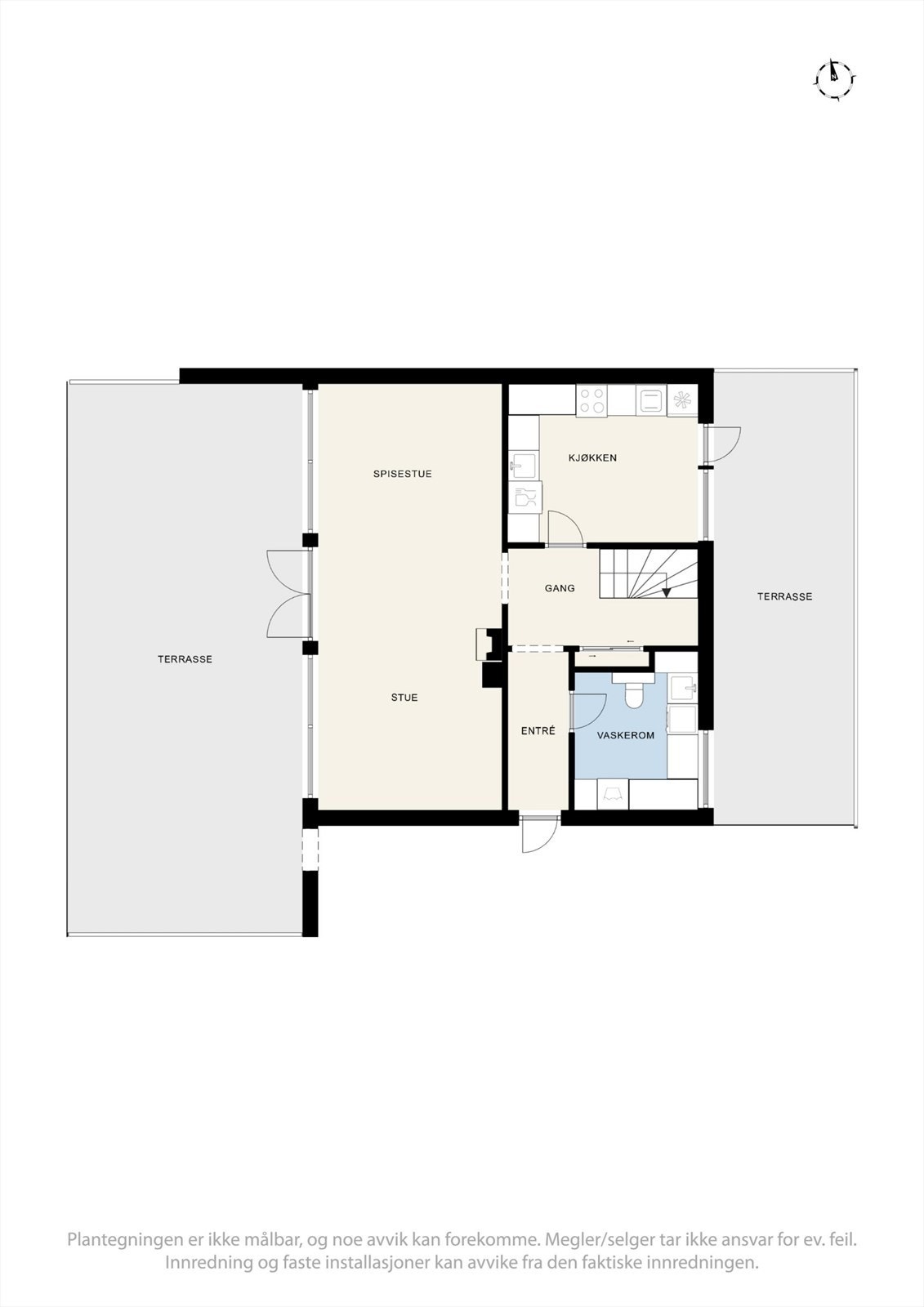 Plantegning 1. etasje Galleribilde