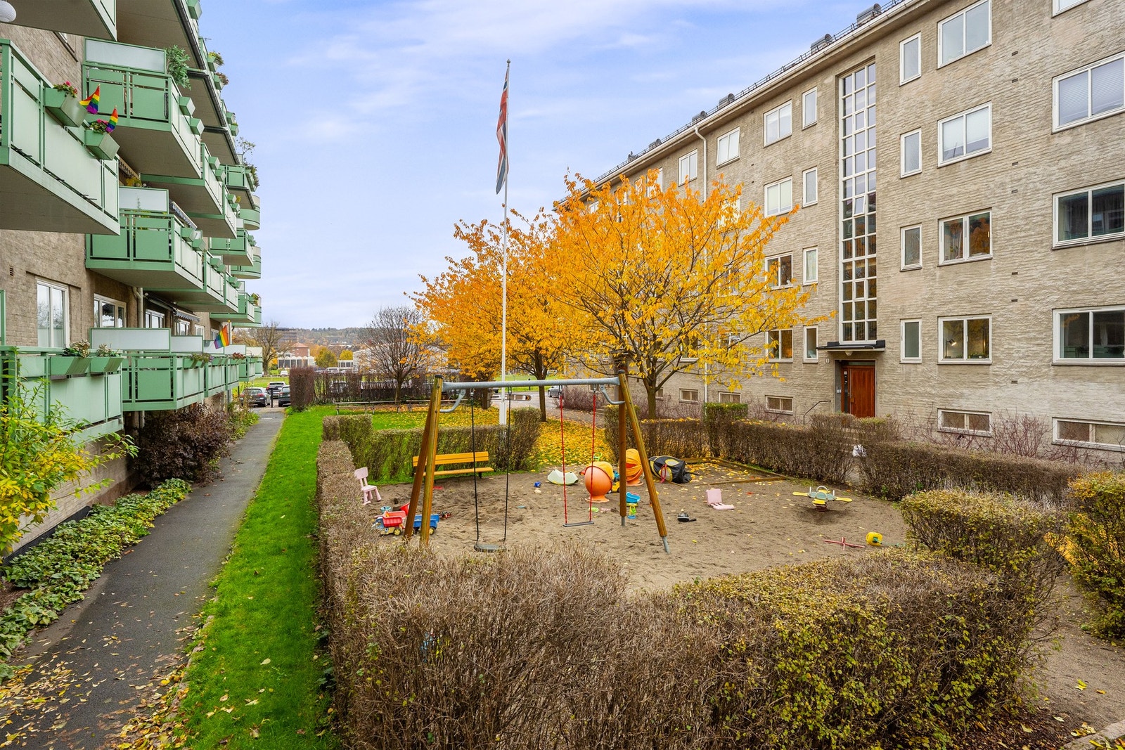 Tilgang til pent opparbeidede fellesområder Galleribilde