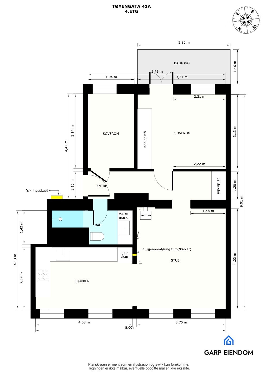 Plantegning 4.etasje Galleribilde