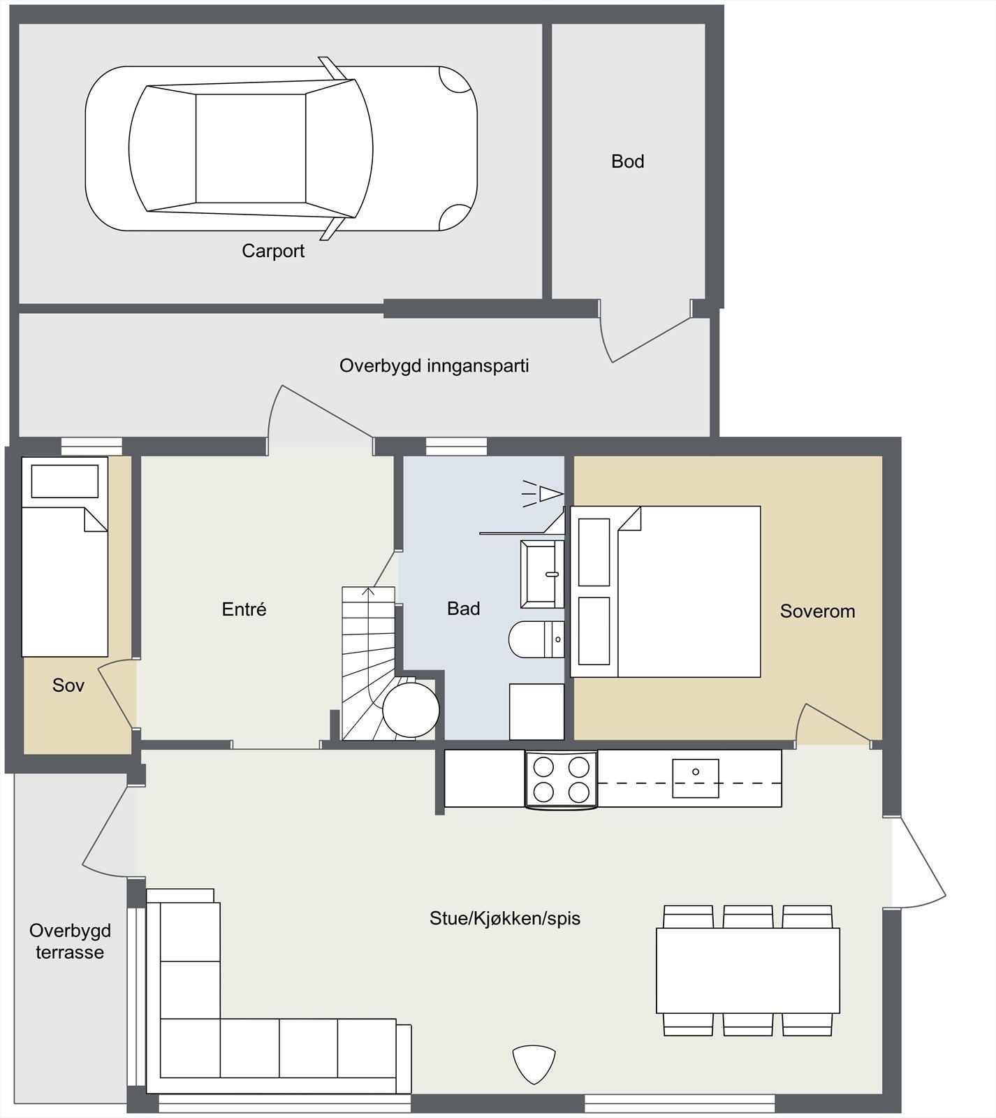 Plantegning 1.etasje Galleribilde