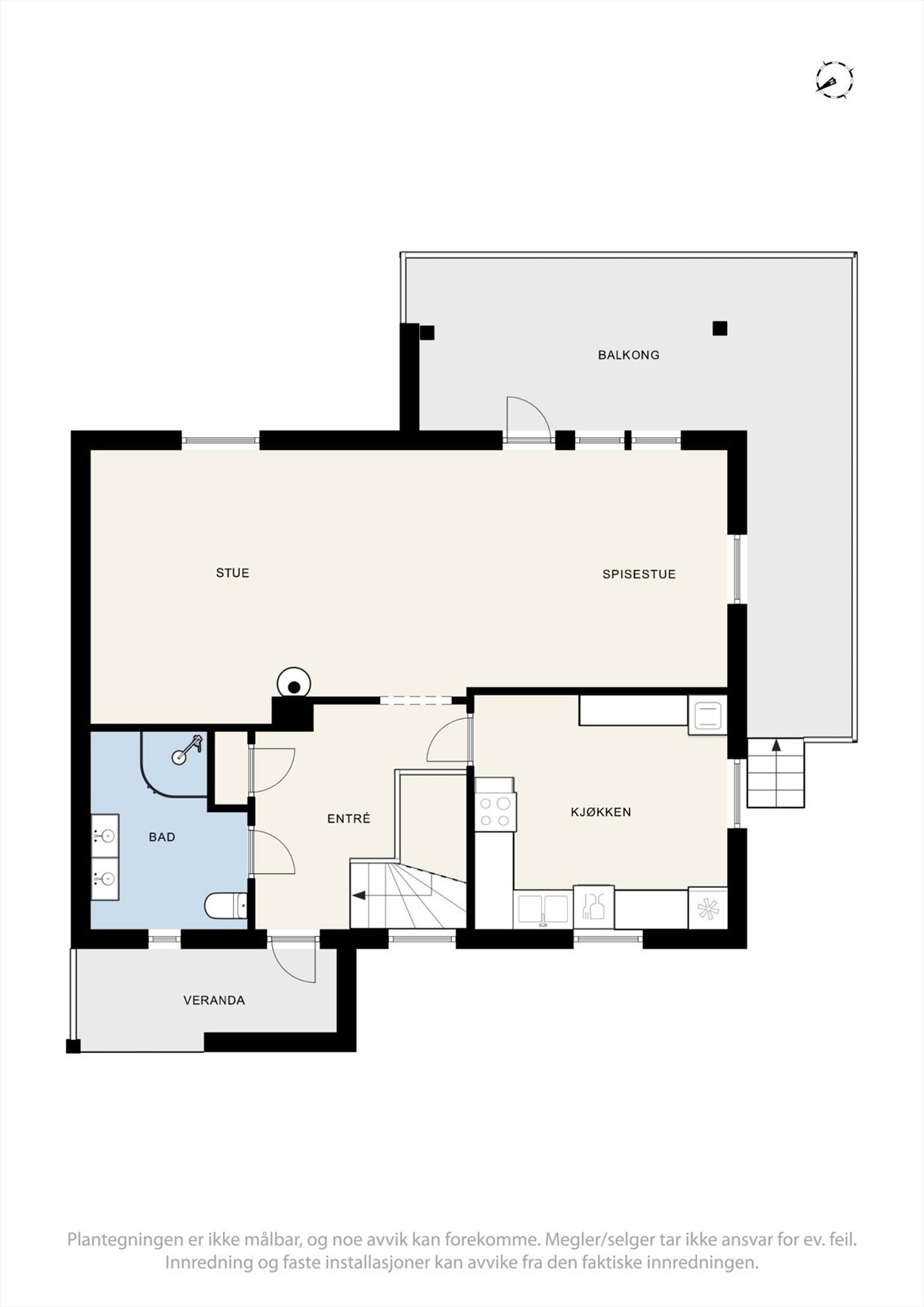 Plantegning 1. etasje Galleribilde