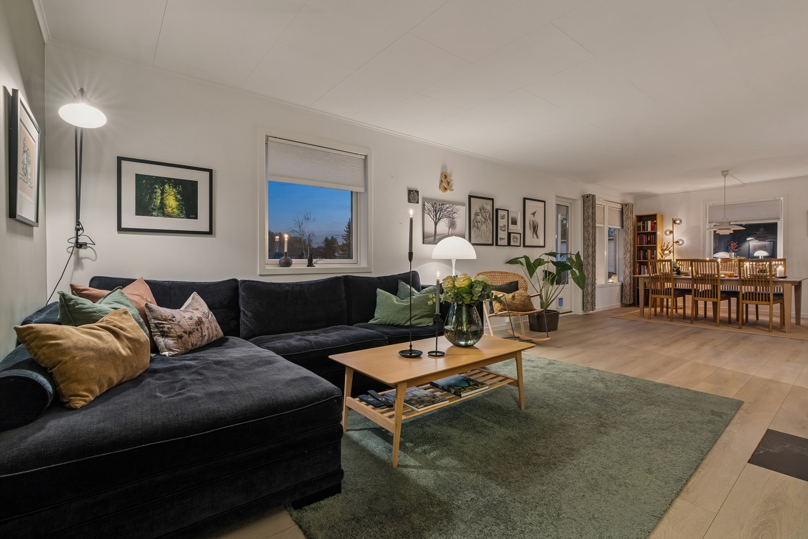 Stuen er lys og moderne Galleribilde