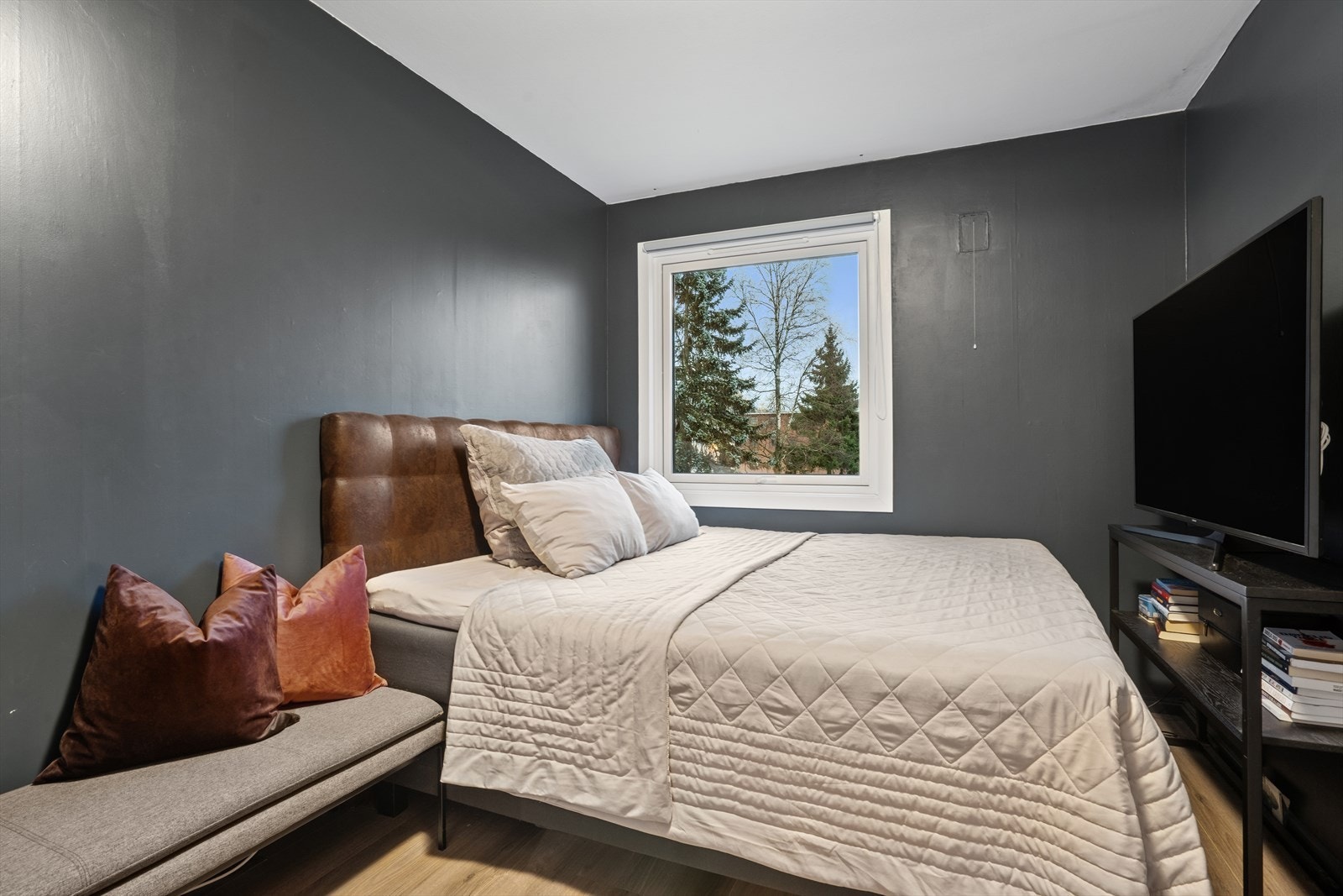 Soverommene er vendt mot borettslagets fellesområder. Galleribilde