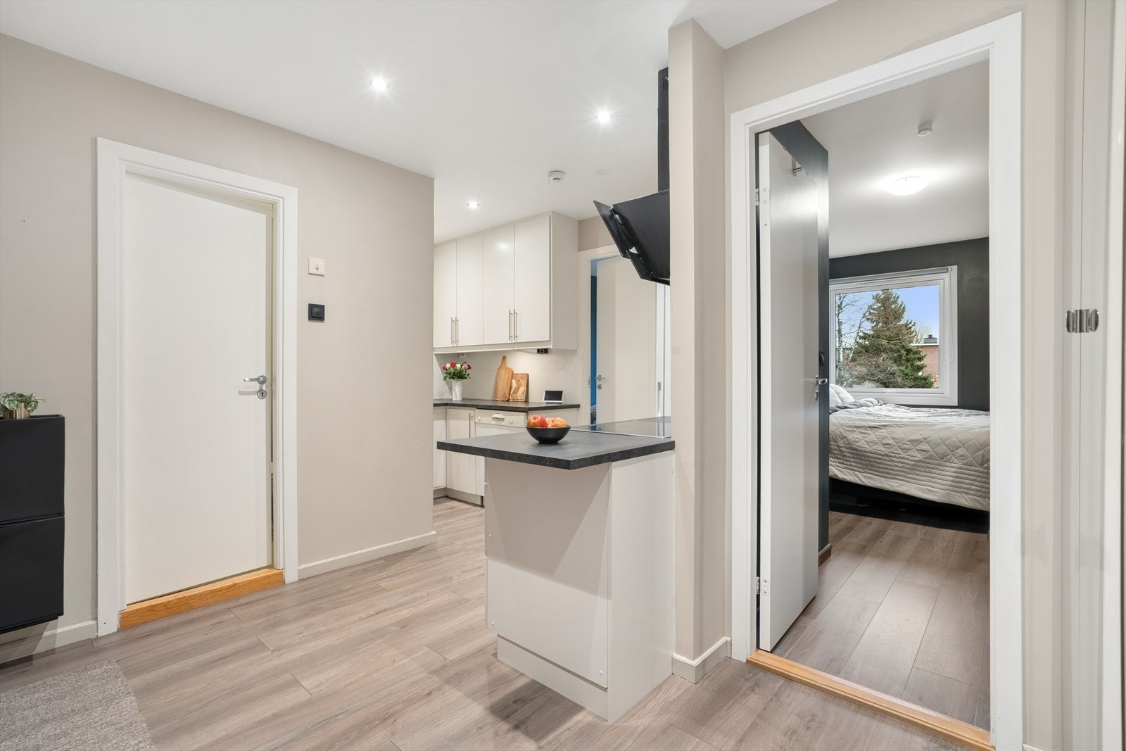 Entré og kjøkken ligger i åpen løsning. Galleribilde