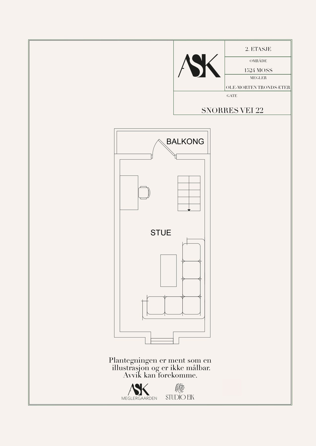 Planskisse loftsetasje - en ekstra stue? Galleribilde