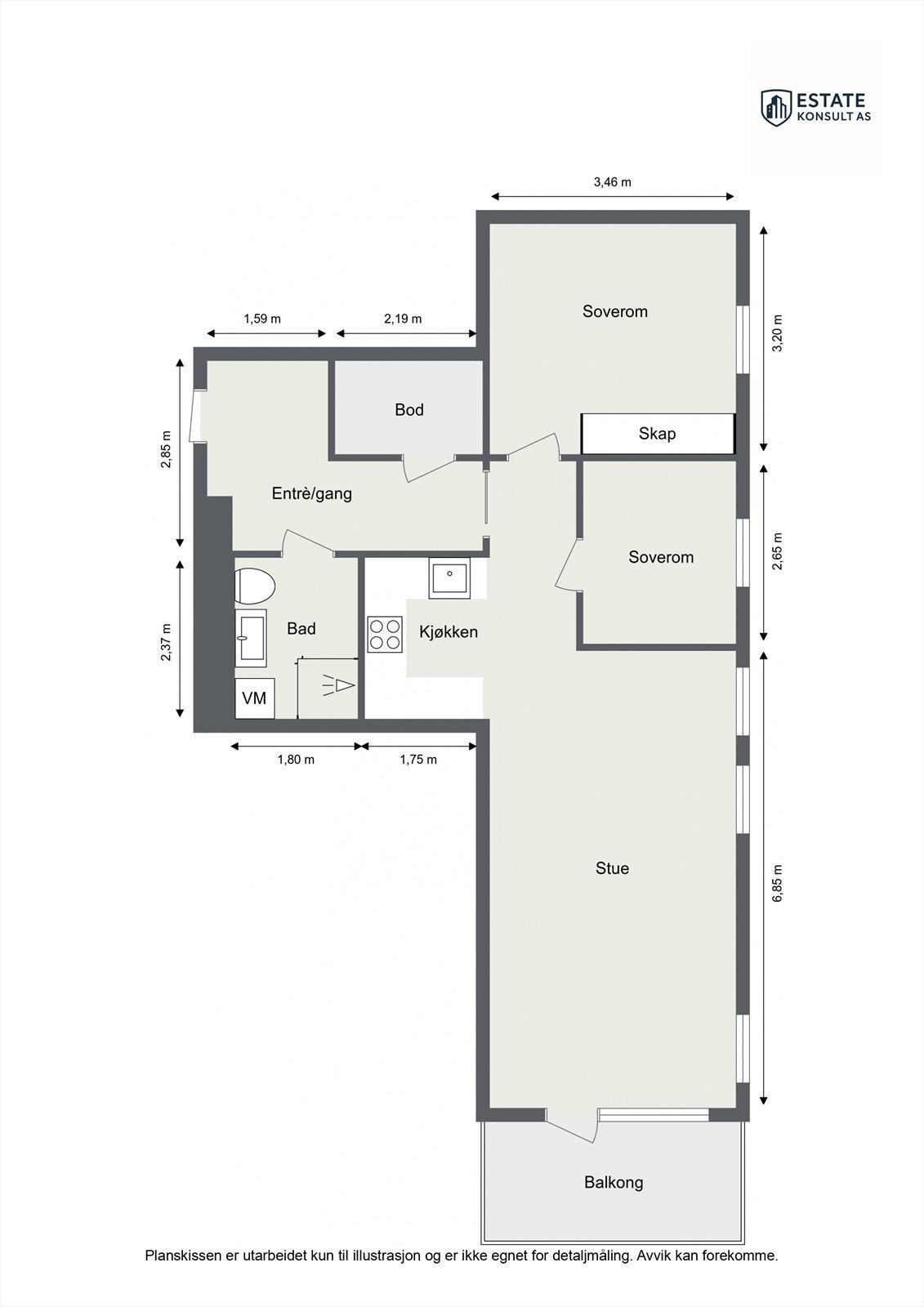 Plantegning Galleribilde