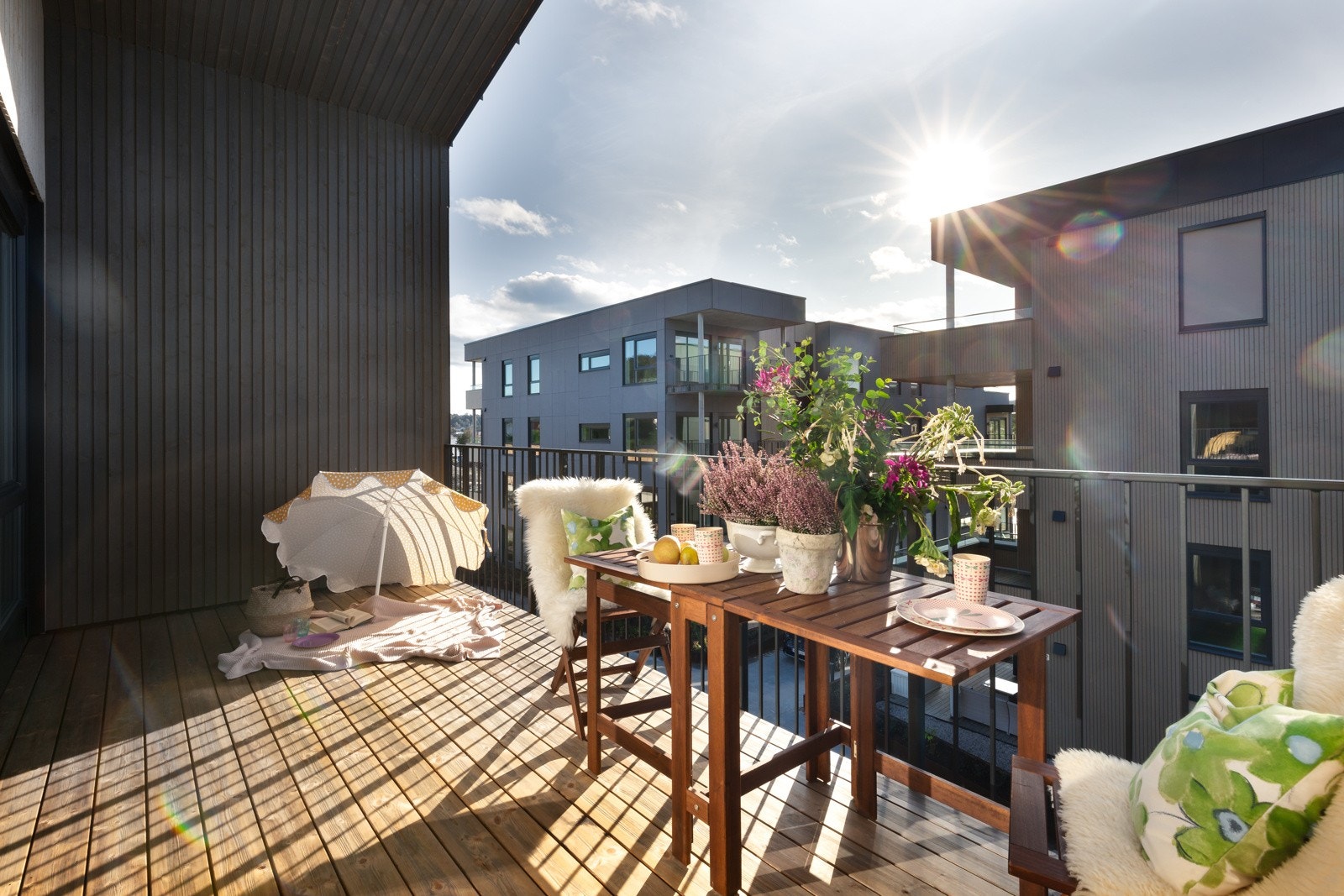 En herlig vestvendt balkong Galleribilde